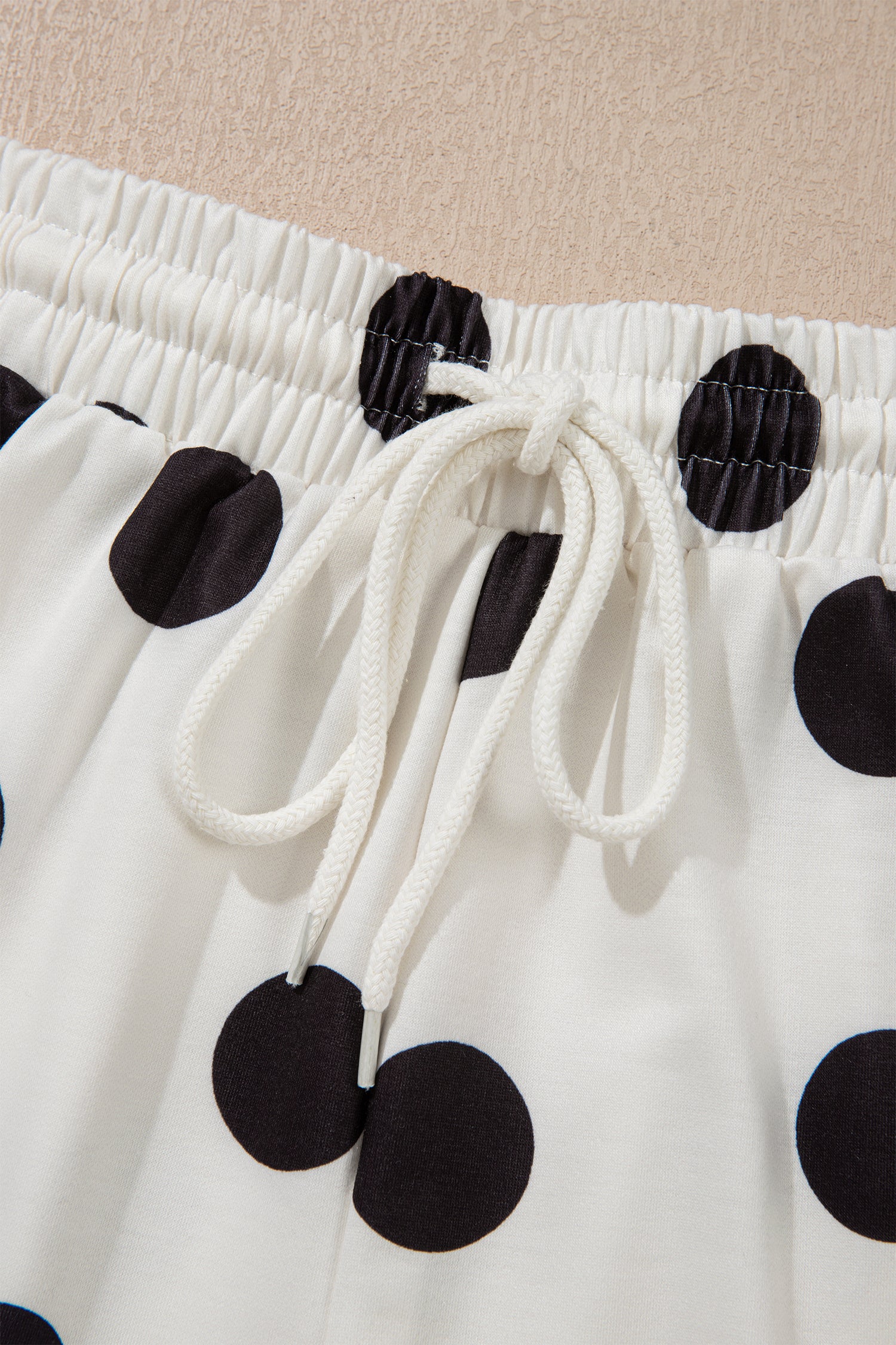 Polka Dot Print Tee & Shorts Co-ord Set | Pink, Black & Sky Blue