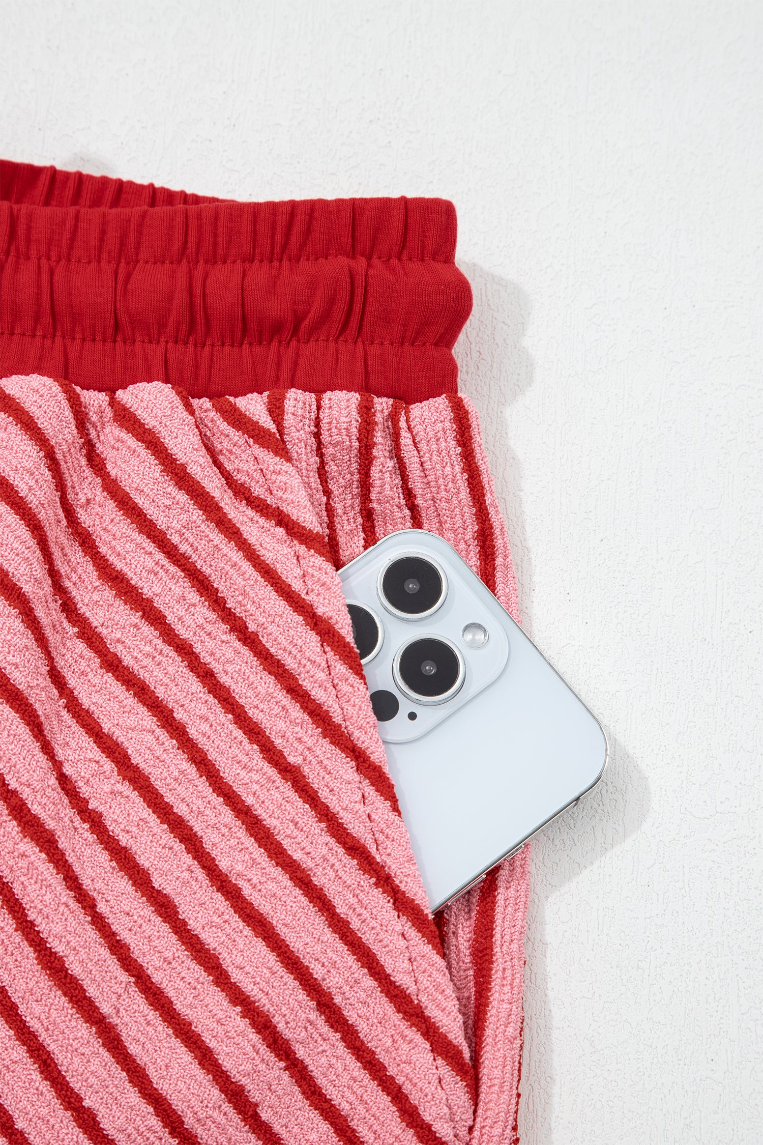 Stripe Crew Neck Tee & Drawstring Cropped Trousers Set | 4 Colours | Sizes 8-22