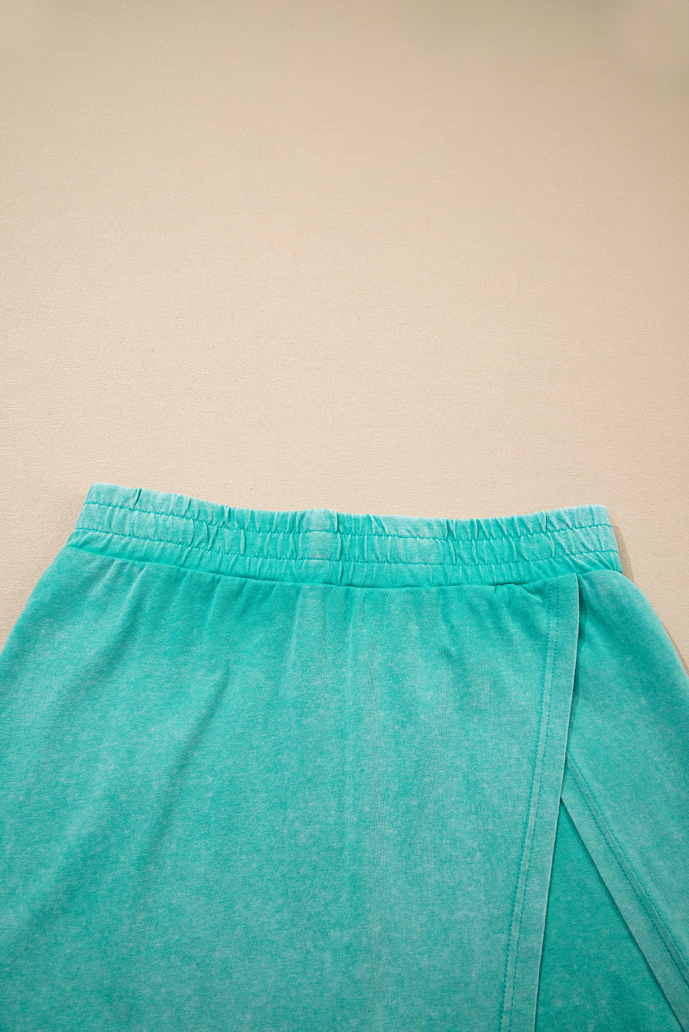 Mint Green Mineral Wash Cotton Tank Top Split Skirt Co-ord Set S-XL