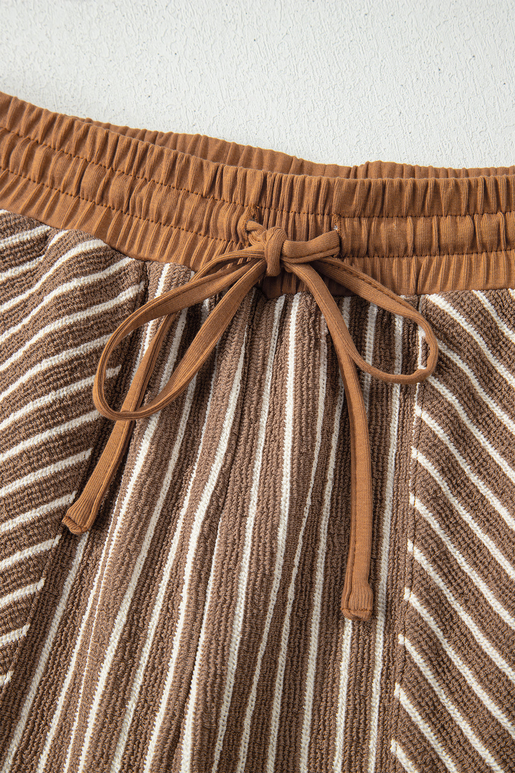 Stripe Crew Neck Tee & Drawstring Cropped Trousers Set | 4 Colours | Sizes 8-22