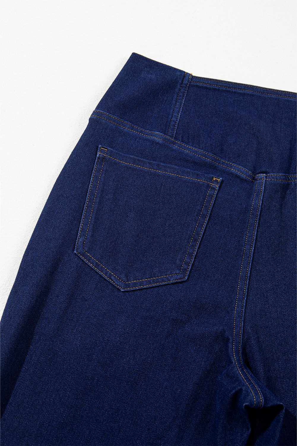 Women's Women's Flare Knit Jeans Crossed Waist High Elastic Fit Sizes S-2XL at LivelyLooks