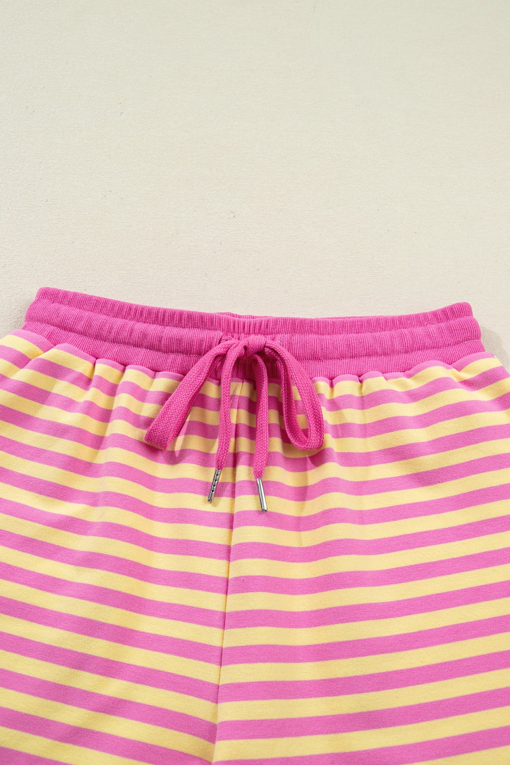 Shop Stripe Drop Shoulder Terry Short Set | Casual Co-ord S-XL at LivelyLooks