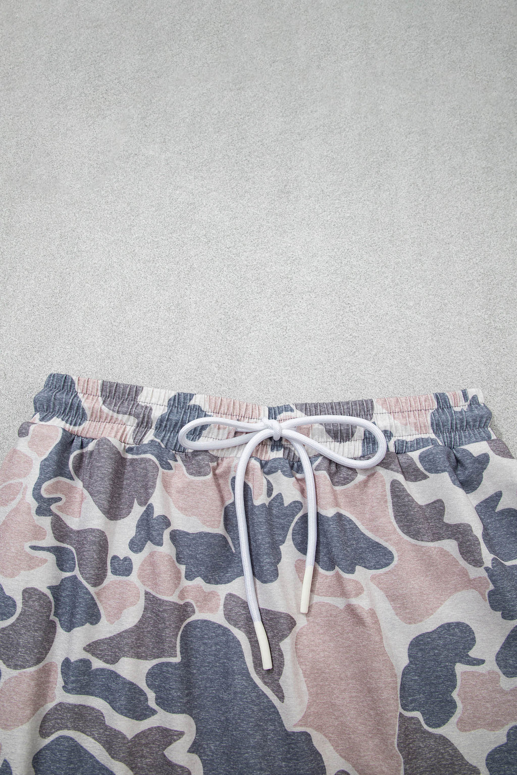 Retro Camo Colour Block Ribbed Trim Top & Skort Set – Multicolour
