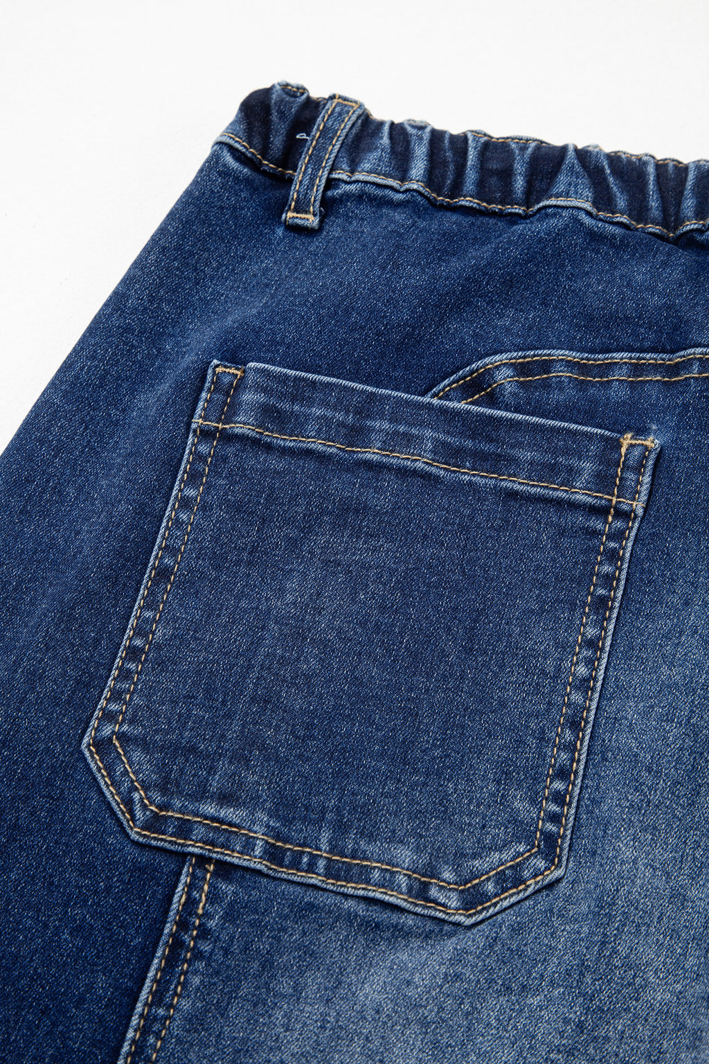 Shop Drawstring Seam Detail Raw Hem Wide Leg Denim Jeans UK 8-22 at LivelyLooks