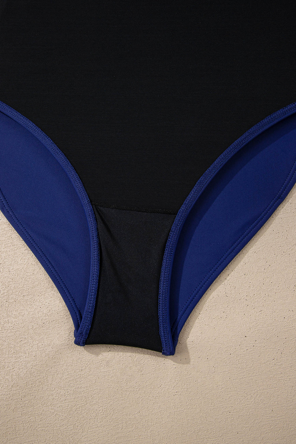 Women's Women Color Block Square Neck Tummy Control One Piece Swimsuit Black Navy S-2XL at LivelyLooks
