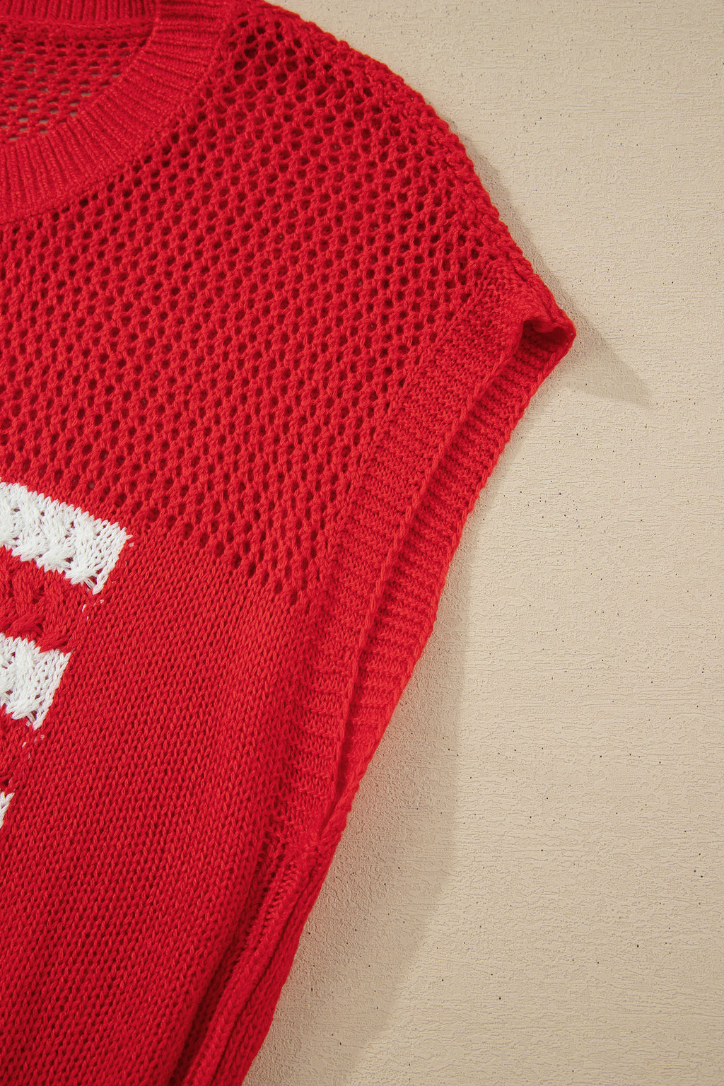 LivelyLooks Fiery Red Flag Graphic Short Sleeve Sweater Top women's fashion