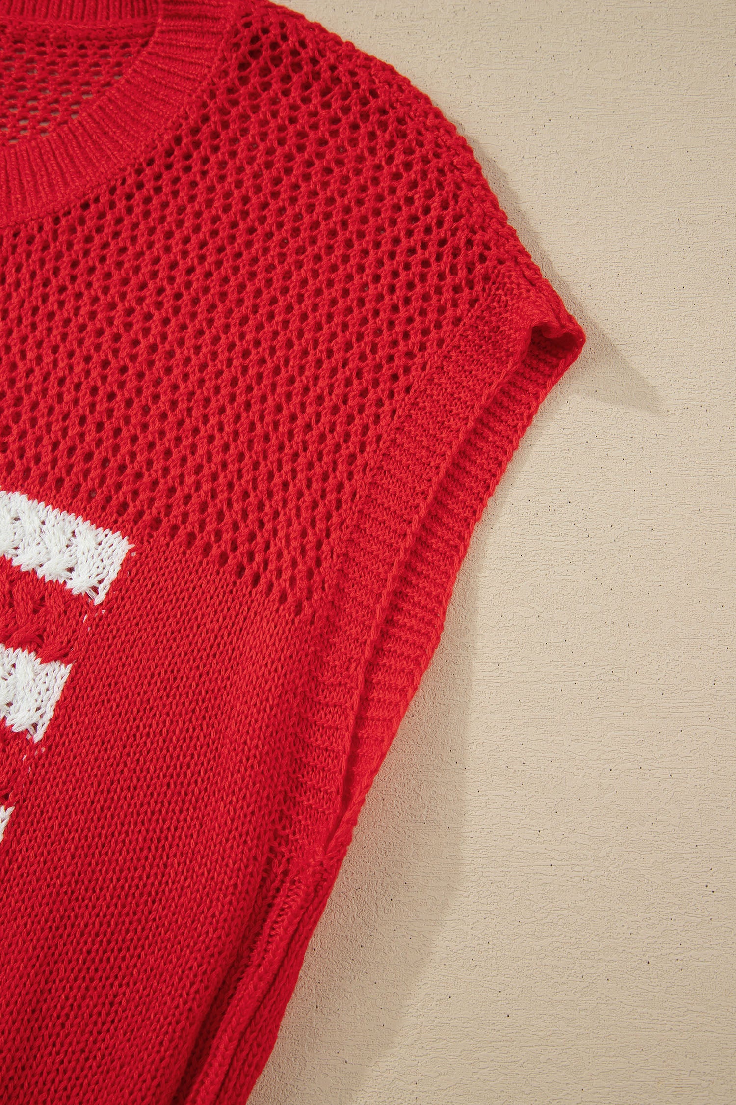 LivelyLooks Fiery Red Flag Graphic Short Sleeve Sweater Top women's fashion