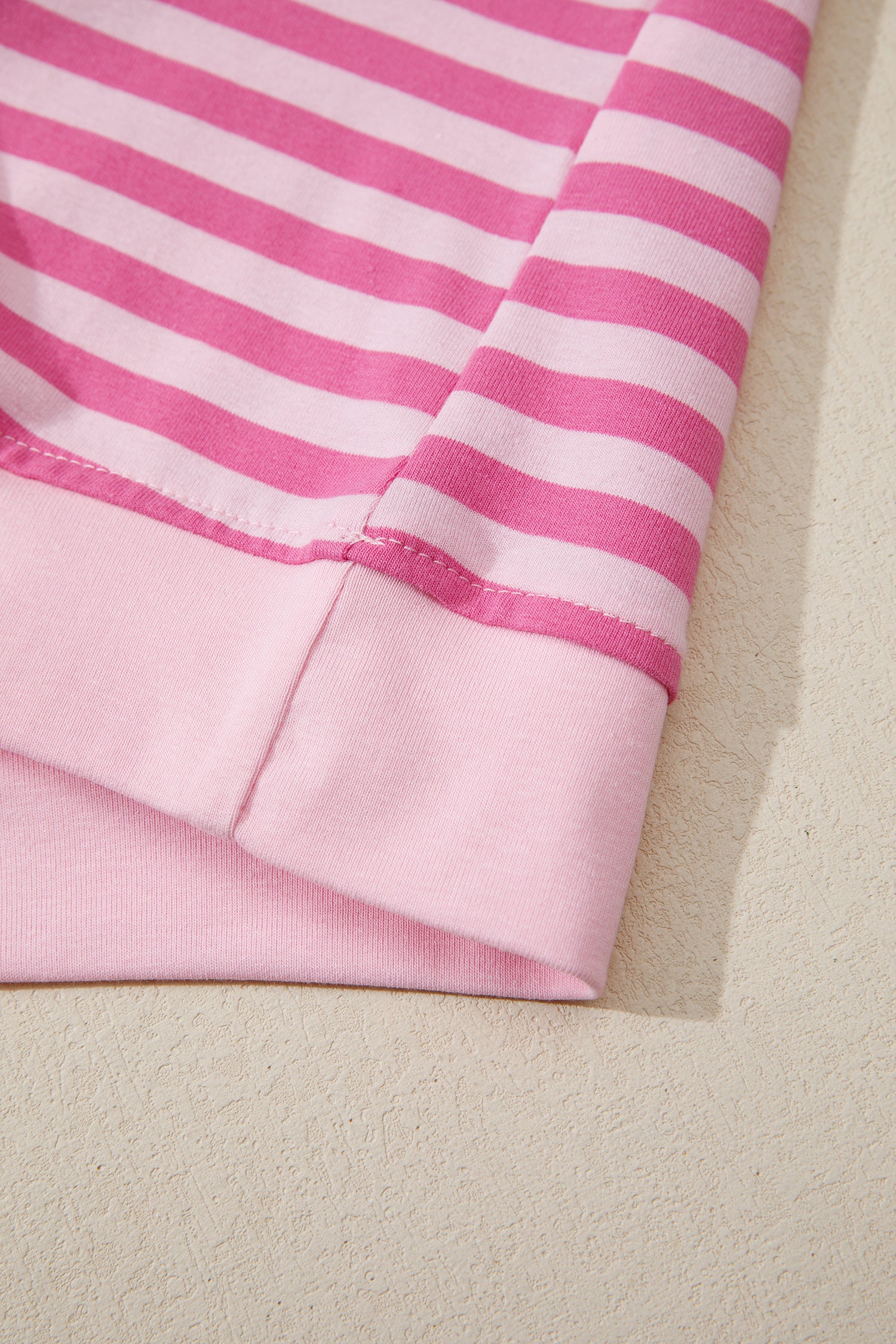 Pink Stripe Cap Sleeve Tee & Elastic Waist Shorts 2pcs Co-ord Outfit