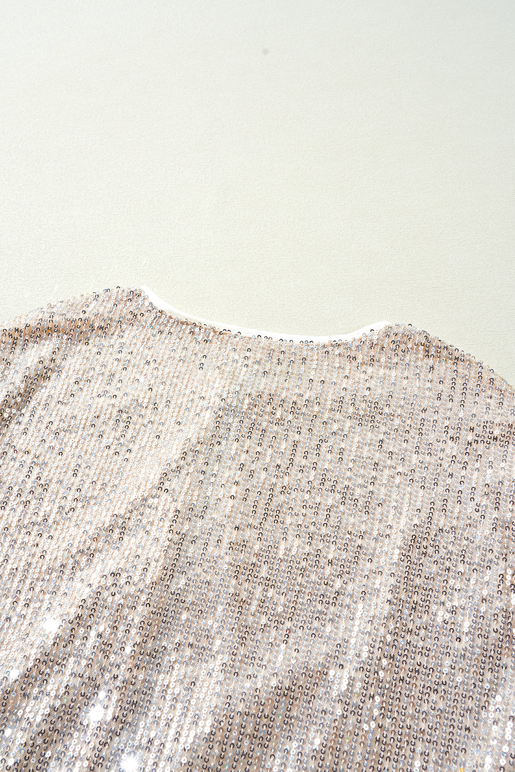 Shop Sequin Zip Up Round Neck Long Sleeve Jacket Sparkle Glitter Party Bomber Coat at LivelyLooks