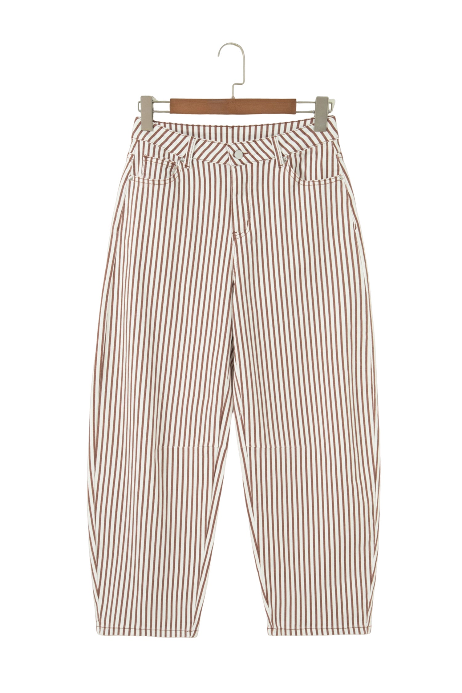 Stripe Casual Barrel Leg Jeans UK 4-16