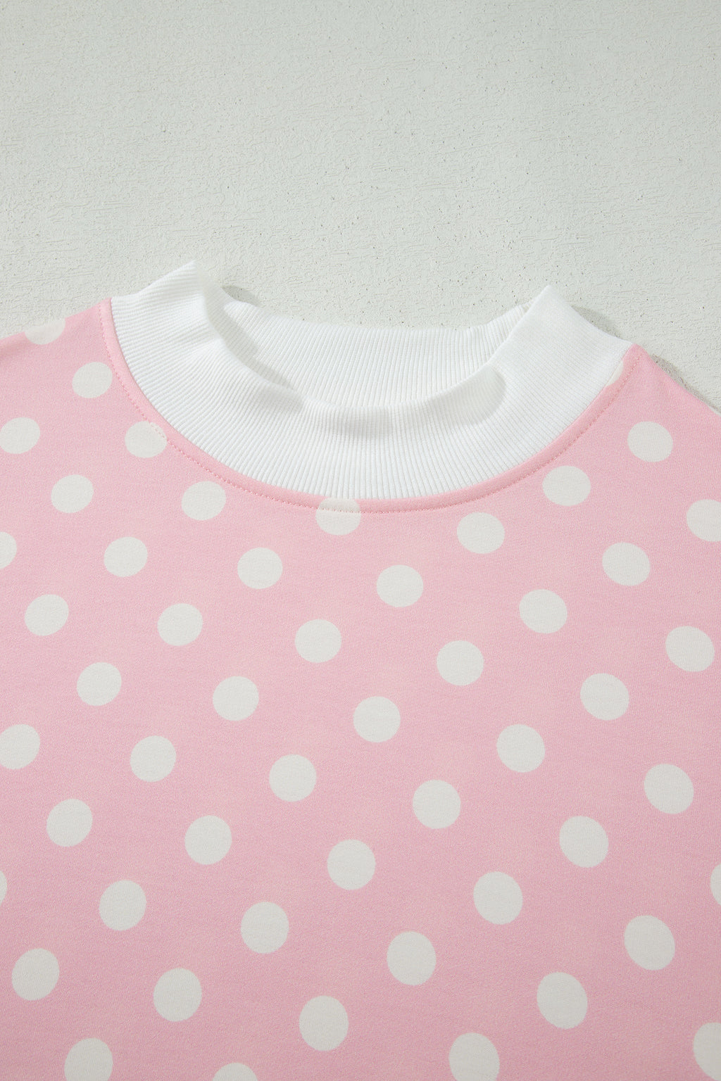 LivelyLooks Pink Polka Dot Mock Neck Short Sleeve Top & Shift Pant Co-ord Set S-XL women's fashion