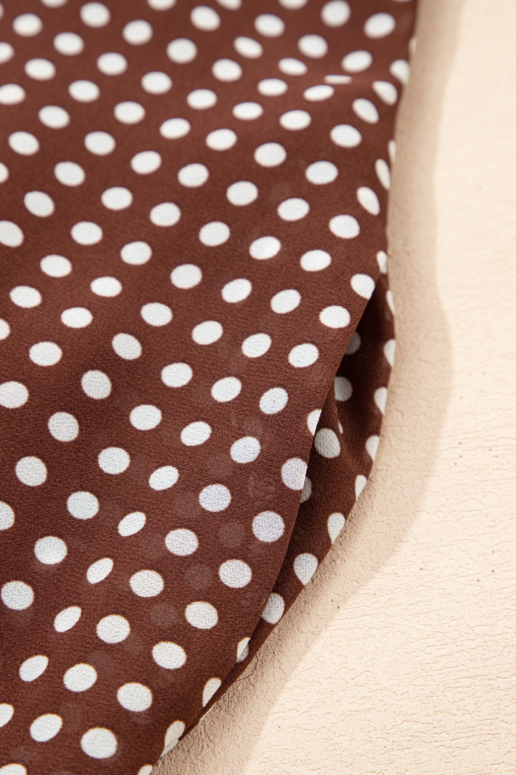 Women's Coffee Polka Dot Backless Ruffled Tiered Maxi Dress at LivelyLooks