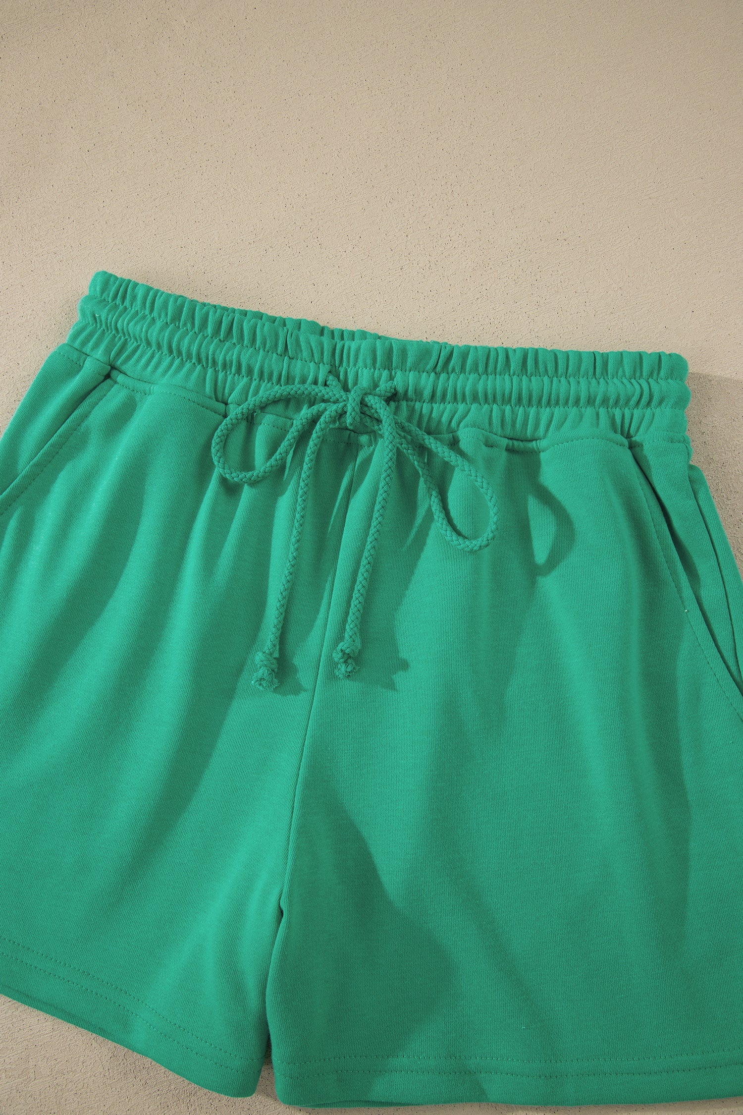 Loose Tee Drawstring Shorts Co-ord Set Mist Blue Sea Green S-XL