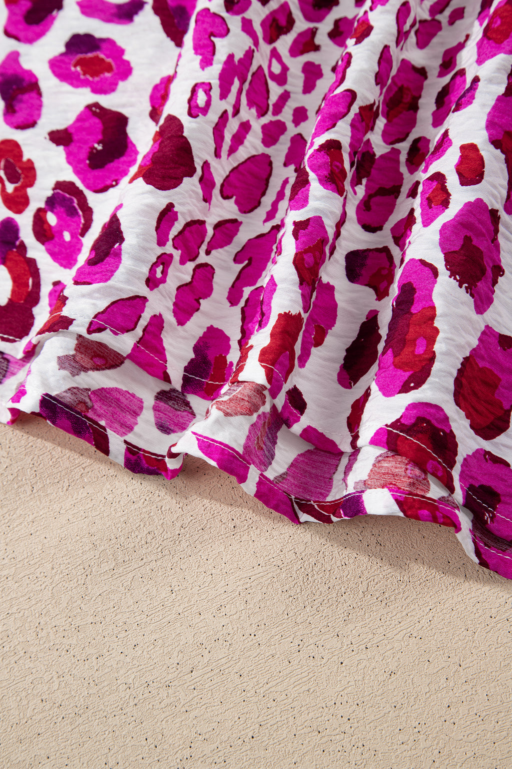 Pink Leopard Print V-Neck Bubble Sleeve Blouse | Sizes 8-22 | Lively Looks