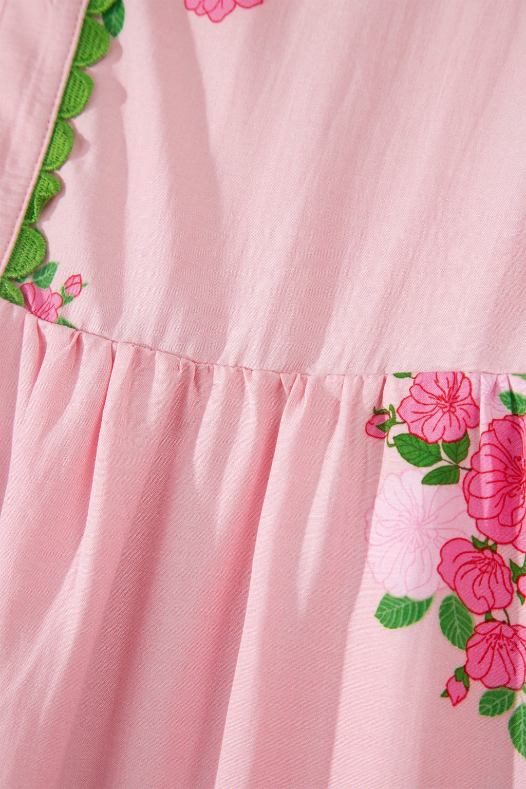 LivelyLooks Women's Floral Maxi Dress Flutter Sleeve Notched Neck Summer Holiday Pink Blue women's fashion