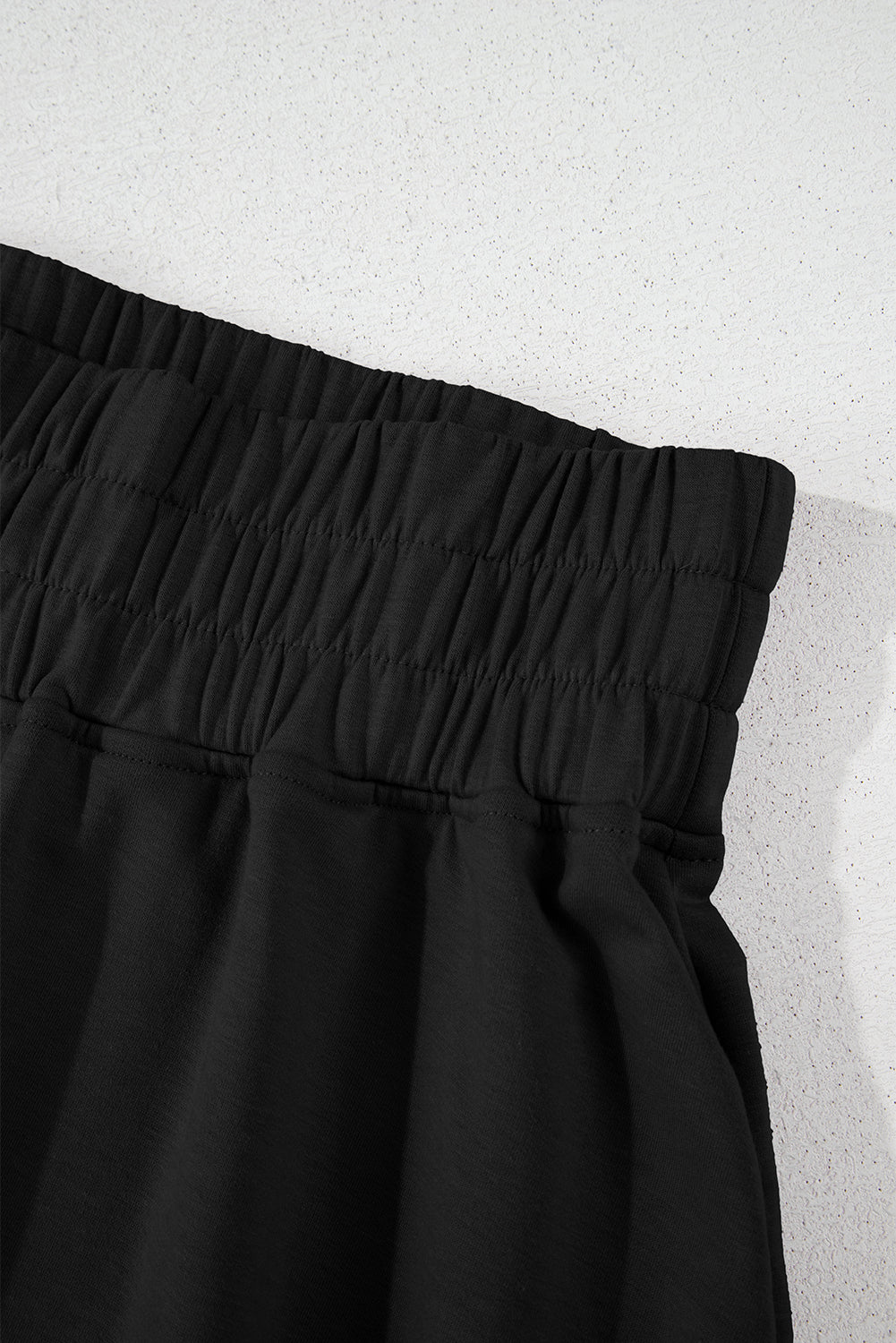 Women's Black Cropped Tee & Ruffle High Waist Skort Set 2pcs S-XL at LivelyLooks