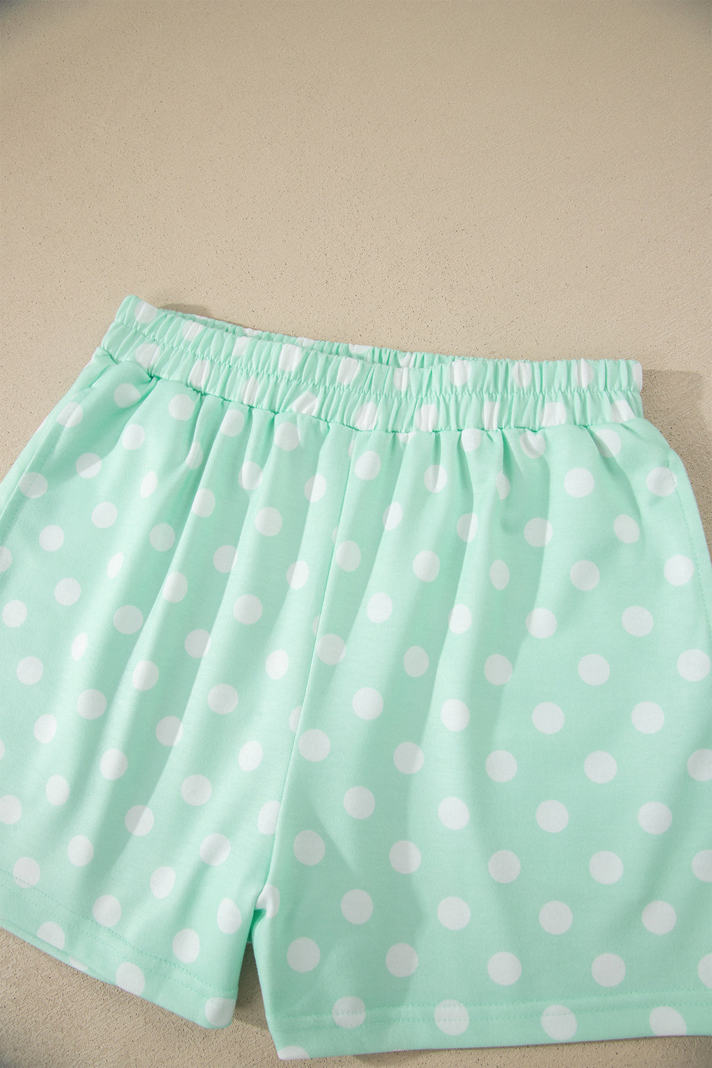 Polka Dot Mock Neck Short Set – Yellow, Pink, Sky Blue & Green