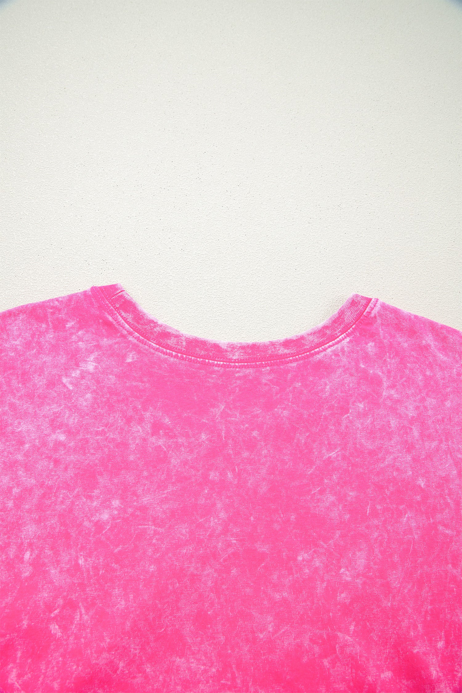 LivelyLooks Women's Mineral Wash Cotton Crew Neck Tee & Shorts Set Pink S-XL women's fashion
