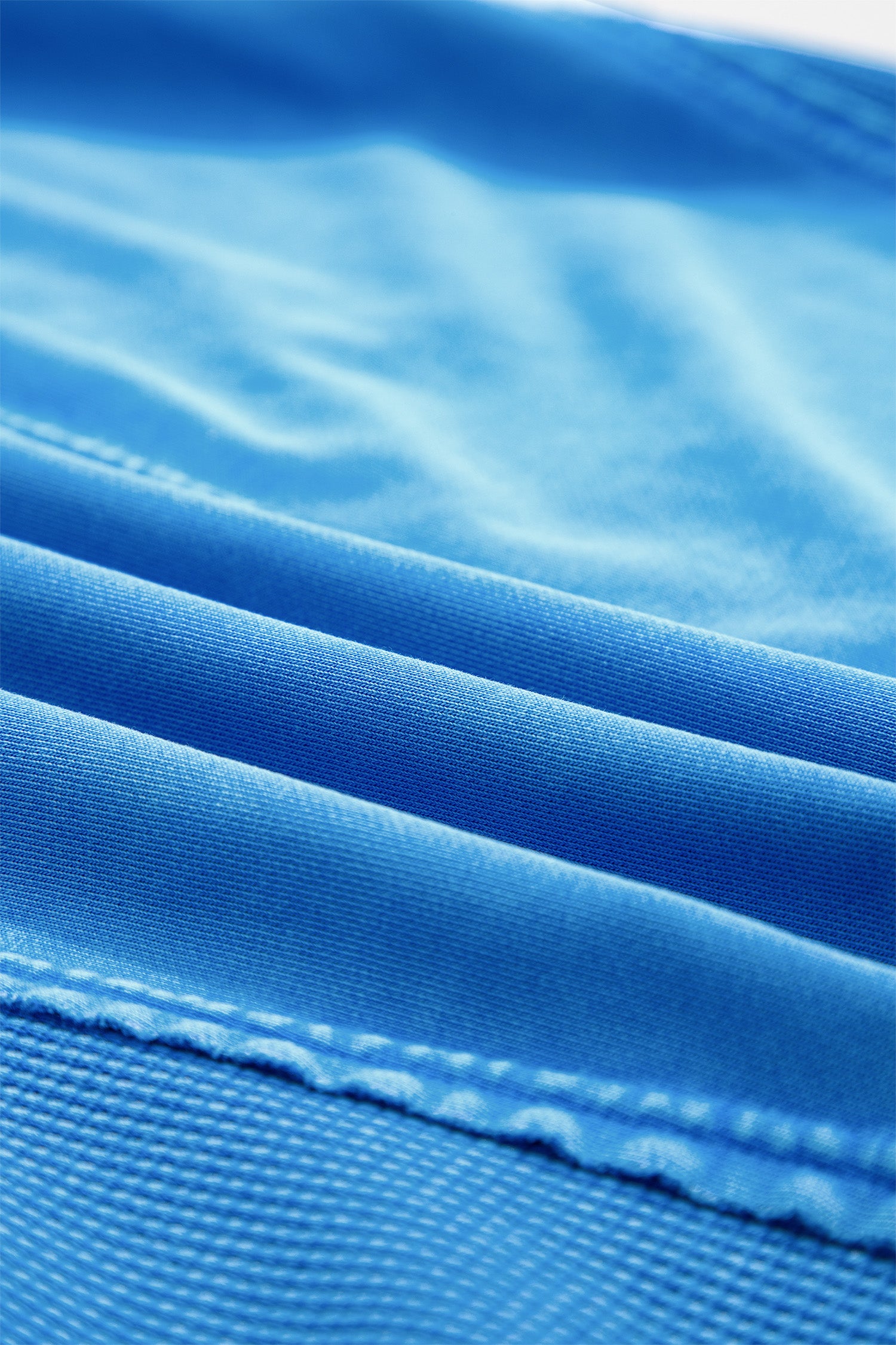 Blue Mineral Wash Star Mesh Patchwork Oversized Tee