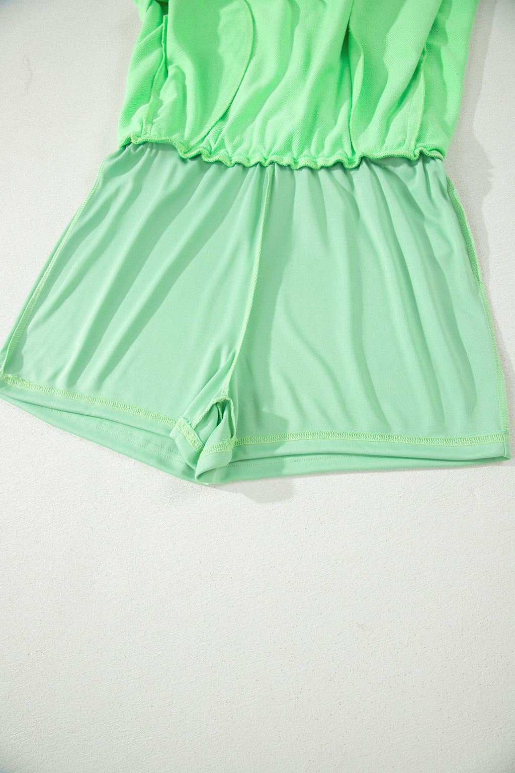 Shop Women's Slim Cropped Tank Top & Mini Skort Co-ord Set Summer Outfit Green at LivelyLooks