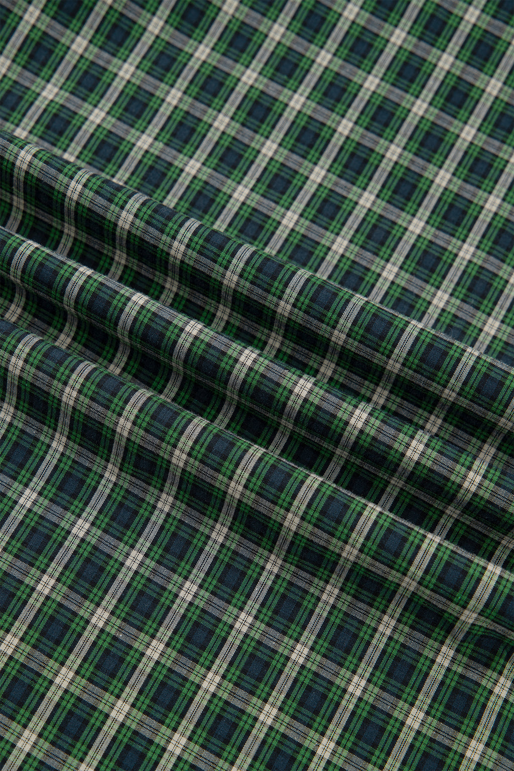 Green Plaid Square Neck Shirred Ruffle Hem Mini Dress S-XL