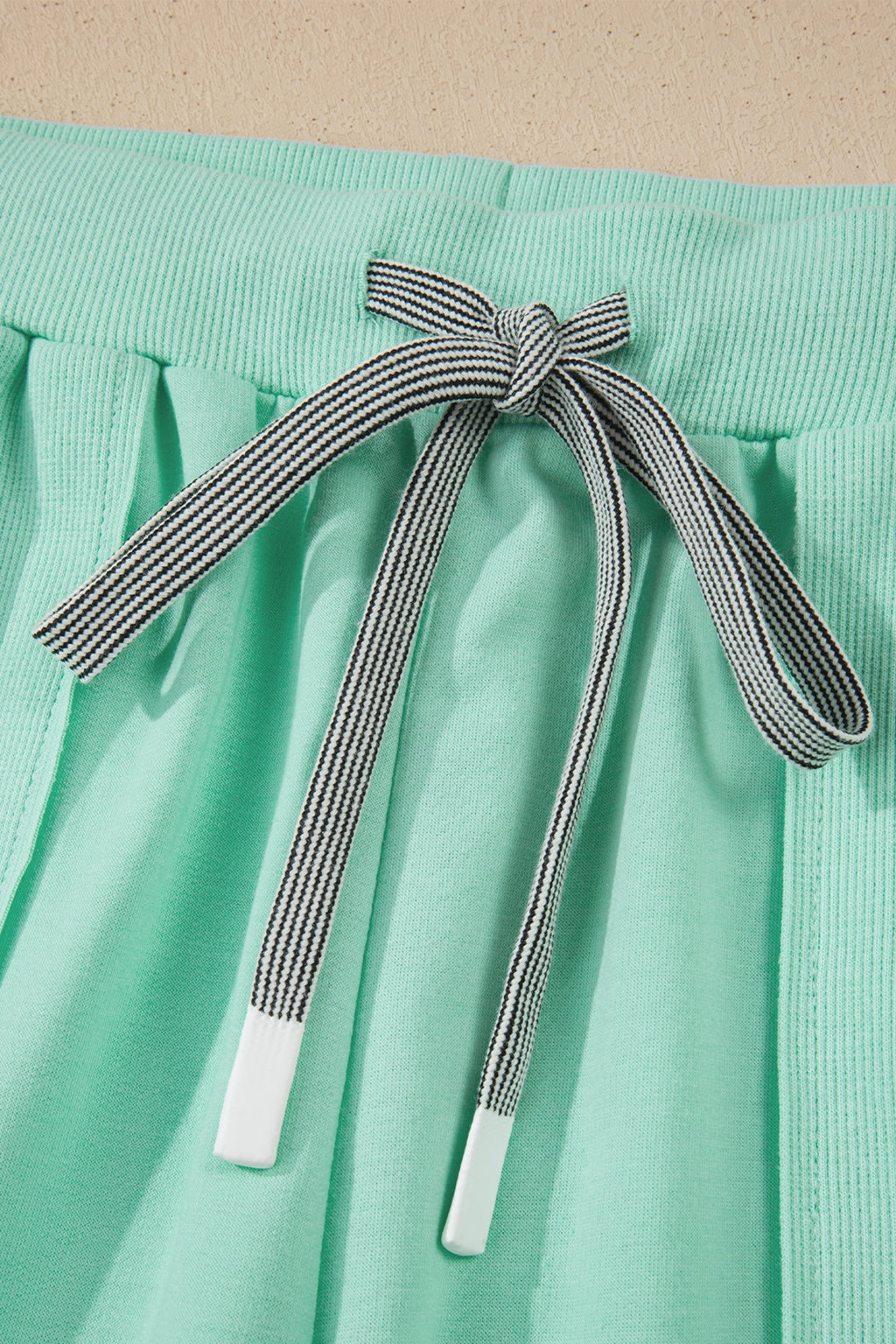 V-Neck Tee & Drawstring Pant Set | Apricot Pink, Mint Green, Bonbon & Beau Blue