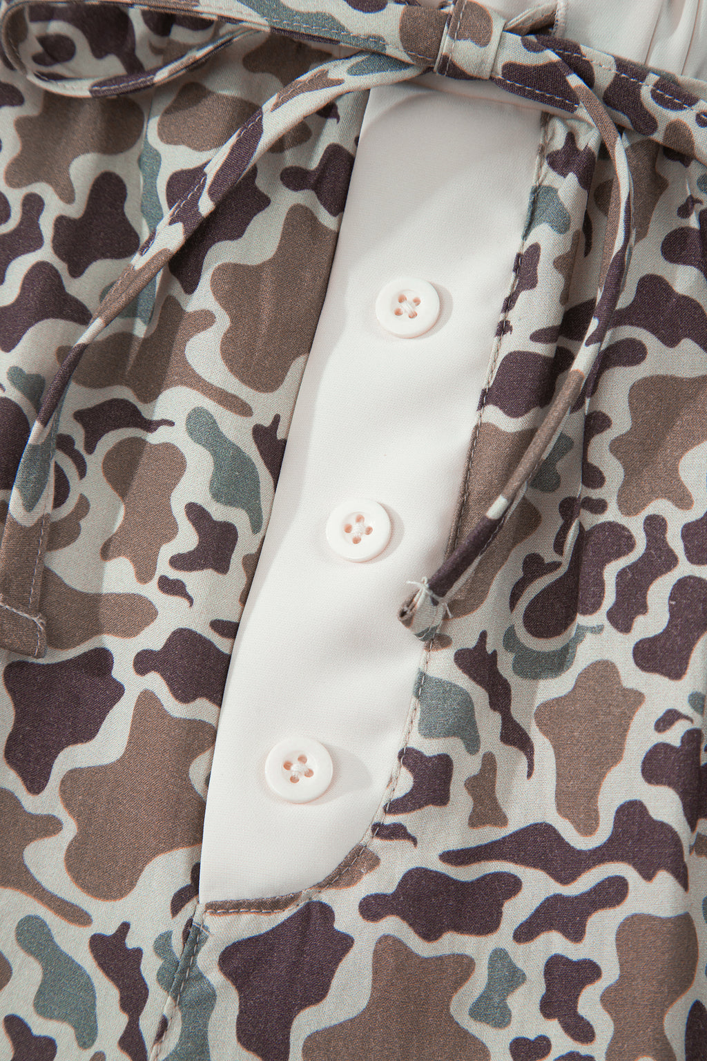 Khaki Camo Ruffle Boxer Shorts | Lace Trim | S-XL