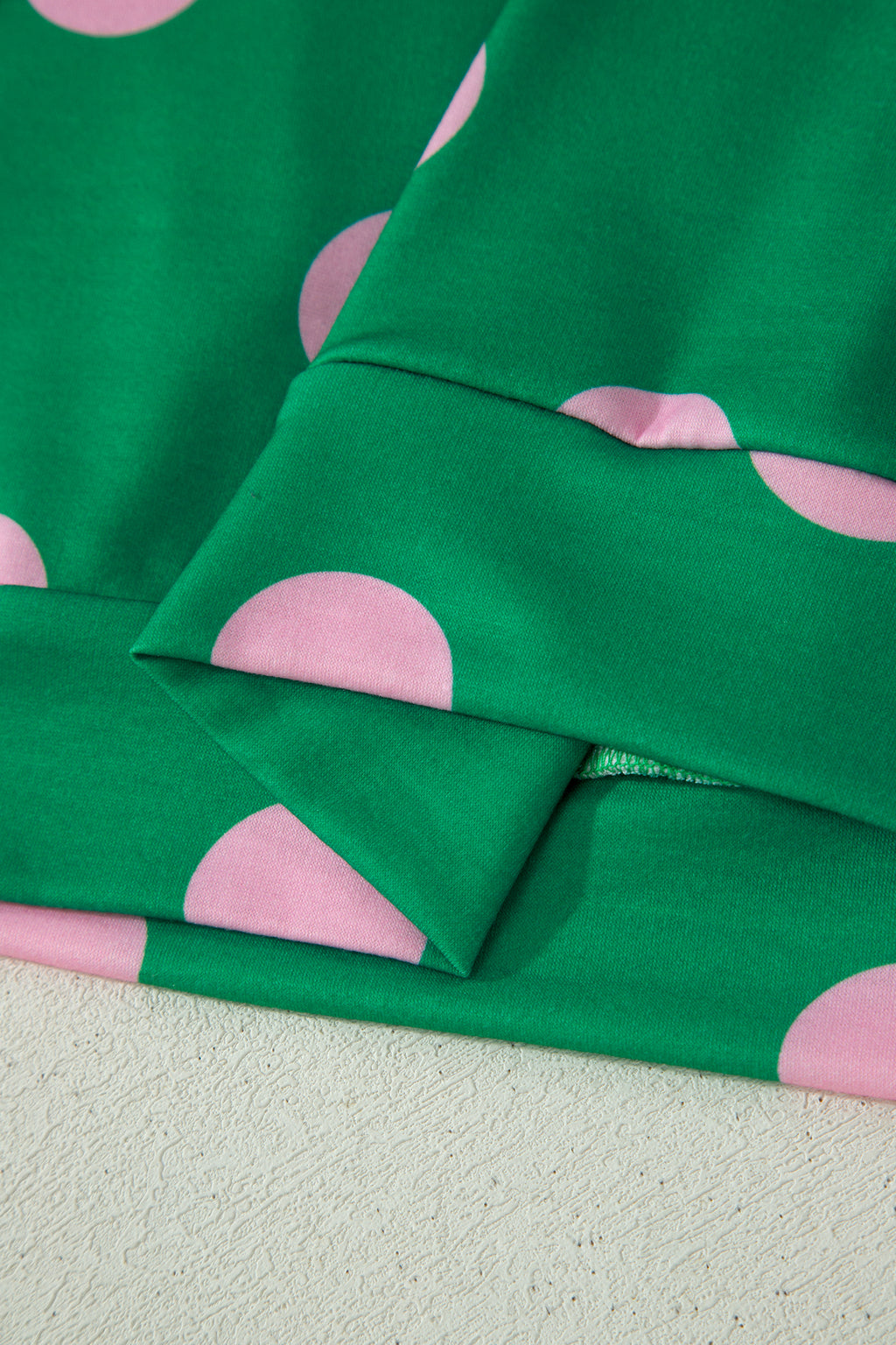 Polka Dot V-Neck Tee & Shorts Co-ord Set | Green, Pink & Beige S-XL