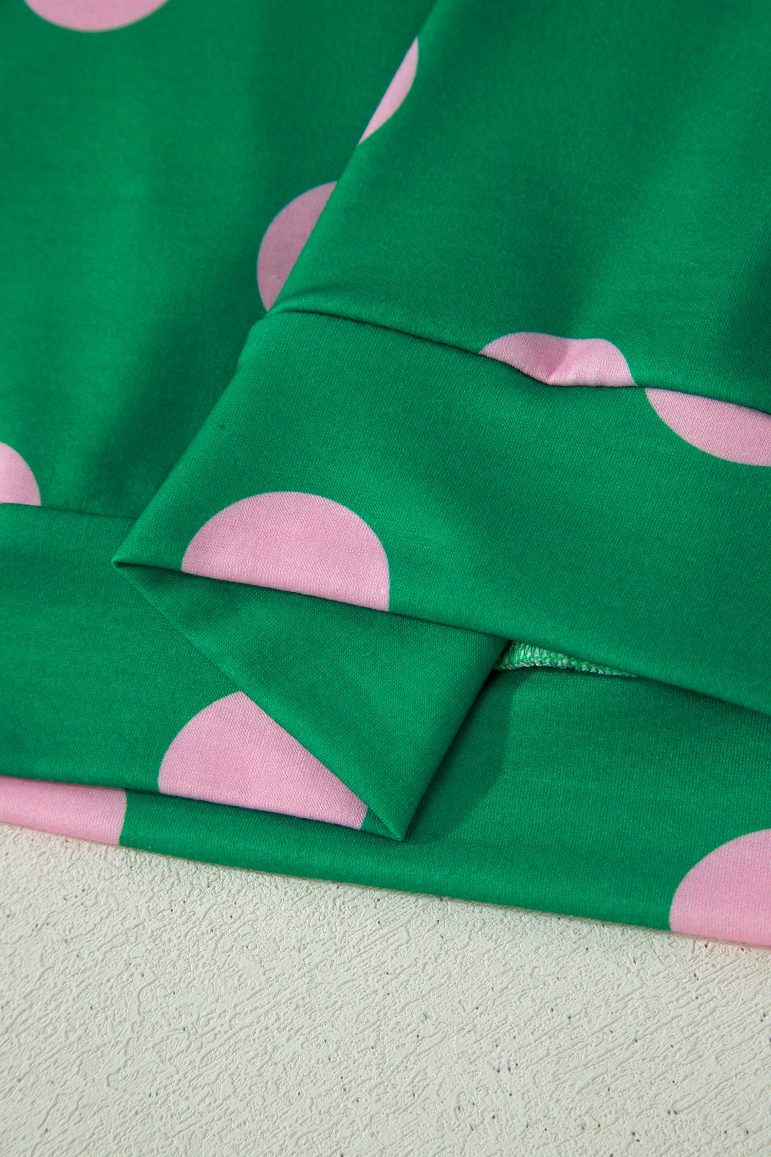 Polka Dot V-Neck Tee & Shorts Co-ord Set | Green, Pink & Beige S-XL