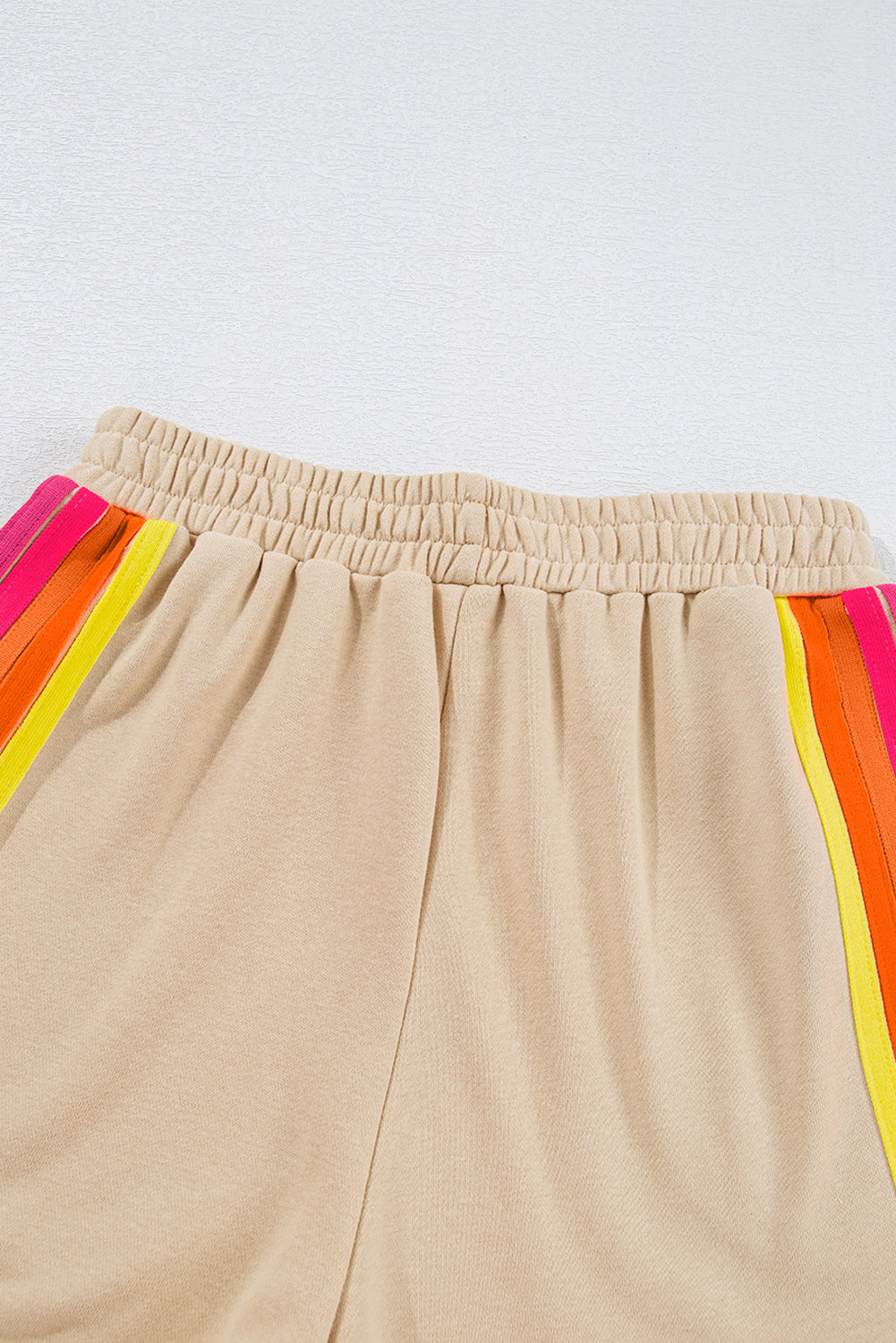 Women's Striped Accent Pullover and Shorts Two Piece Co-ord Set Casual Summer Loungewear at LivelyLooks