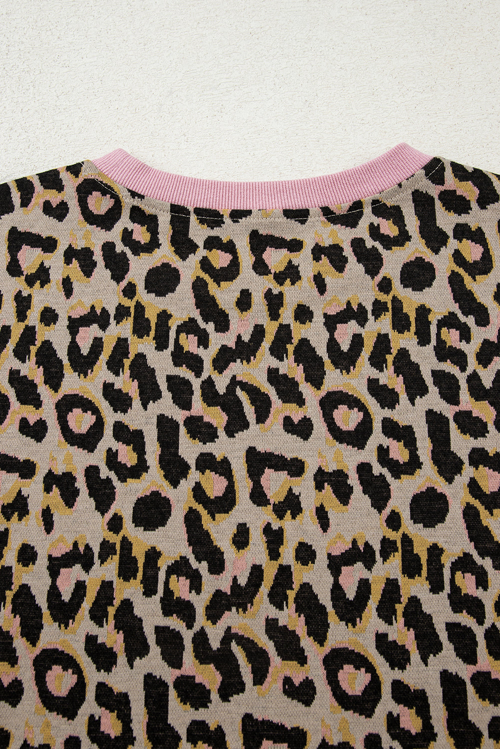 LivelyLooks Pink Leopard Print Long Sleeve Pullover & Shorts Set Women's S-XL women's fashion