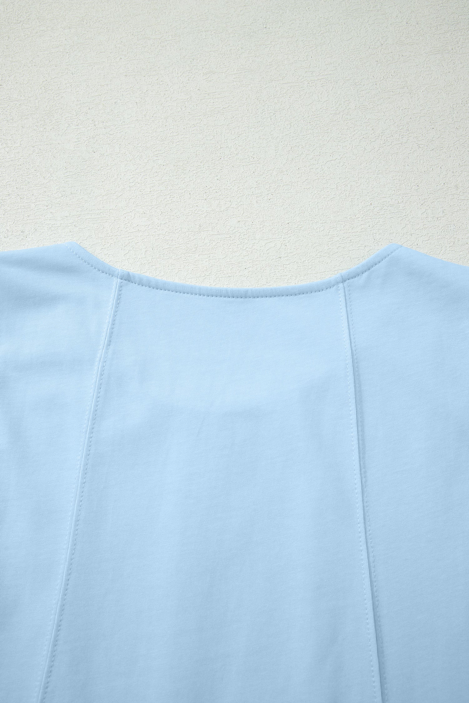 Women's Stitched Detail Tank Top & Shorts Co-ord Set Pink Mist Blue S-XL