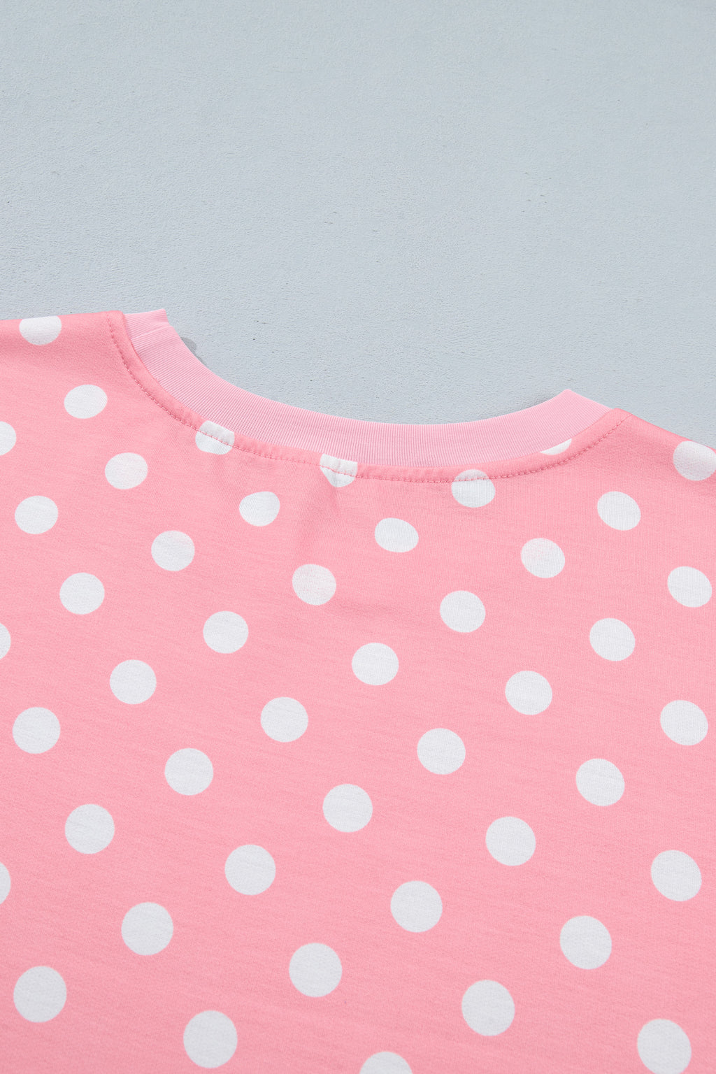 Polka Dot Oversized Top & Shorts Co-ord Set | Beige Pink Blue Green