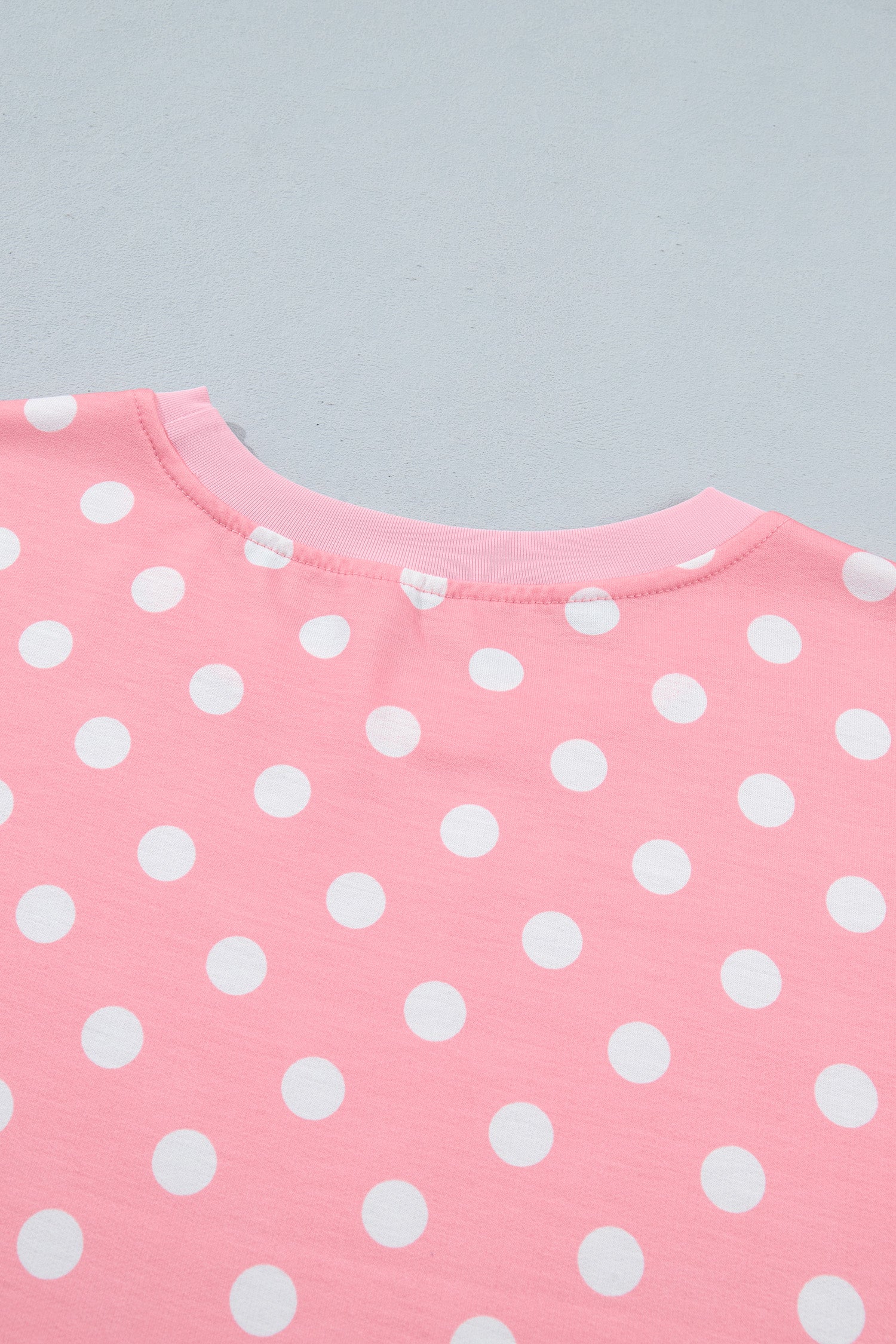 Polka Dot Oversized Top & Shorts Co-ord Set | Beige Pink Blue Green