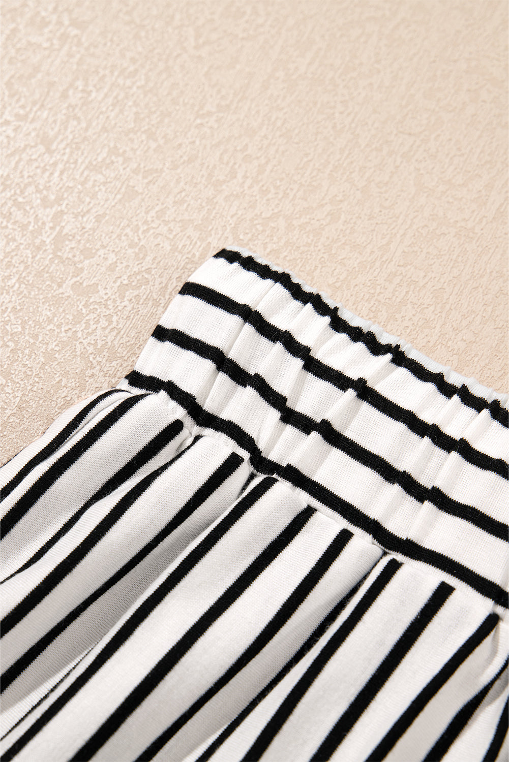 Black Stripe V-Neck Tee & Shorts Co-ord Set | 2-Piece