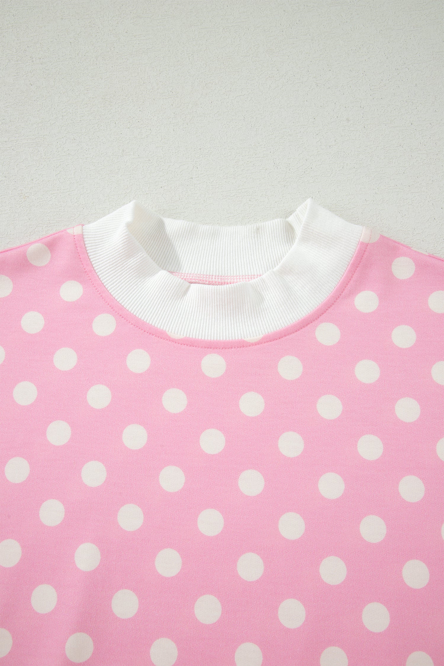 Polka Dot Mock Neck Short Set – Yellow, Pink, Sky Blue & Green