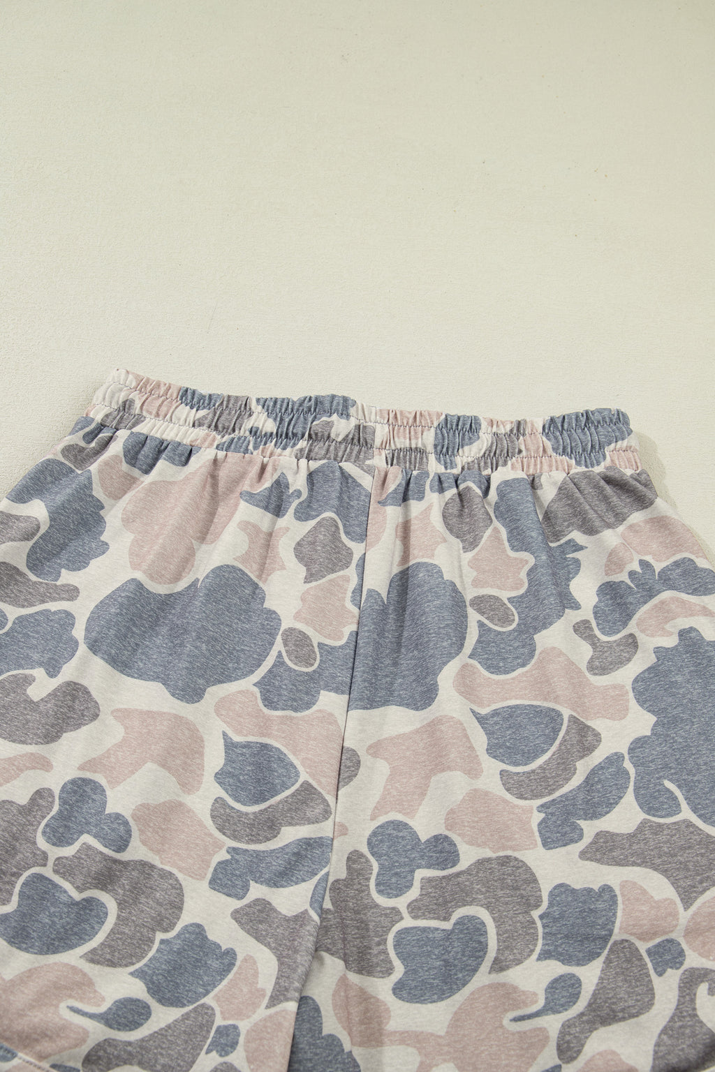 Multicolour Camouflage Loose Tee & Drawstring Shorts 2pcs Outfit