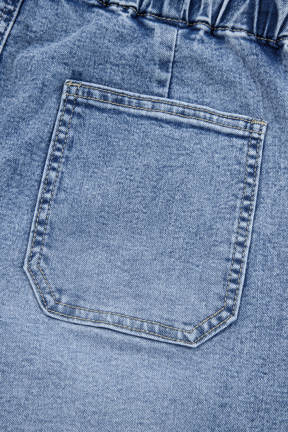 LivelyLooks Myosotis Large Patch Pocket Drawstring Paperbag Waist Barrel Jeans women's fashion