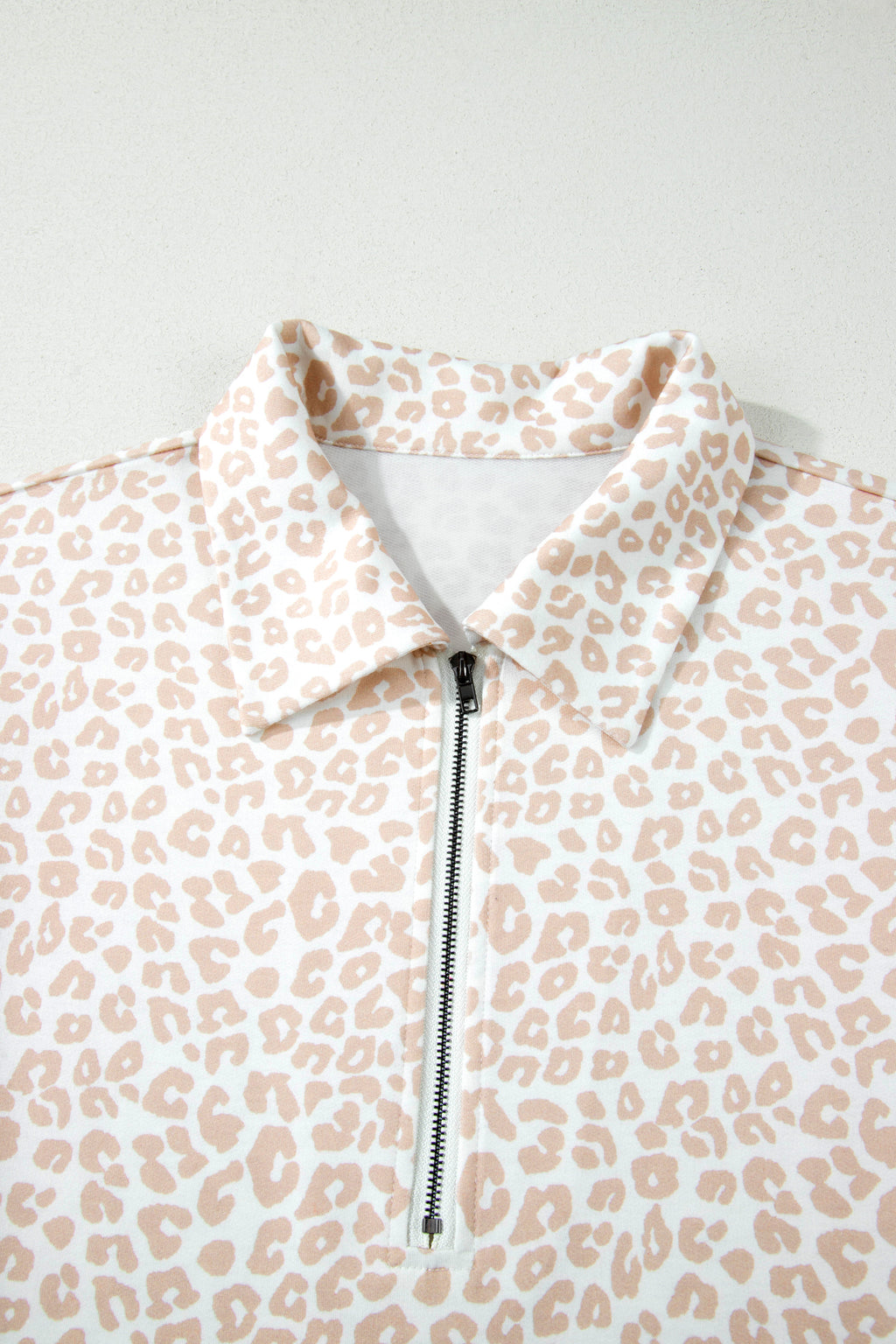 LivelyLooks Beige Leopard Print Zip Polo Top & Shorts Co-ord Set | S-XL women's fashion