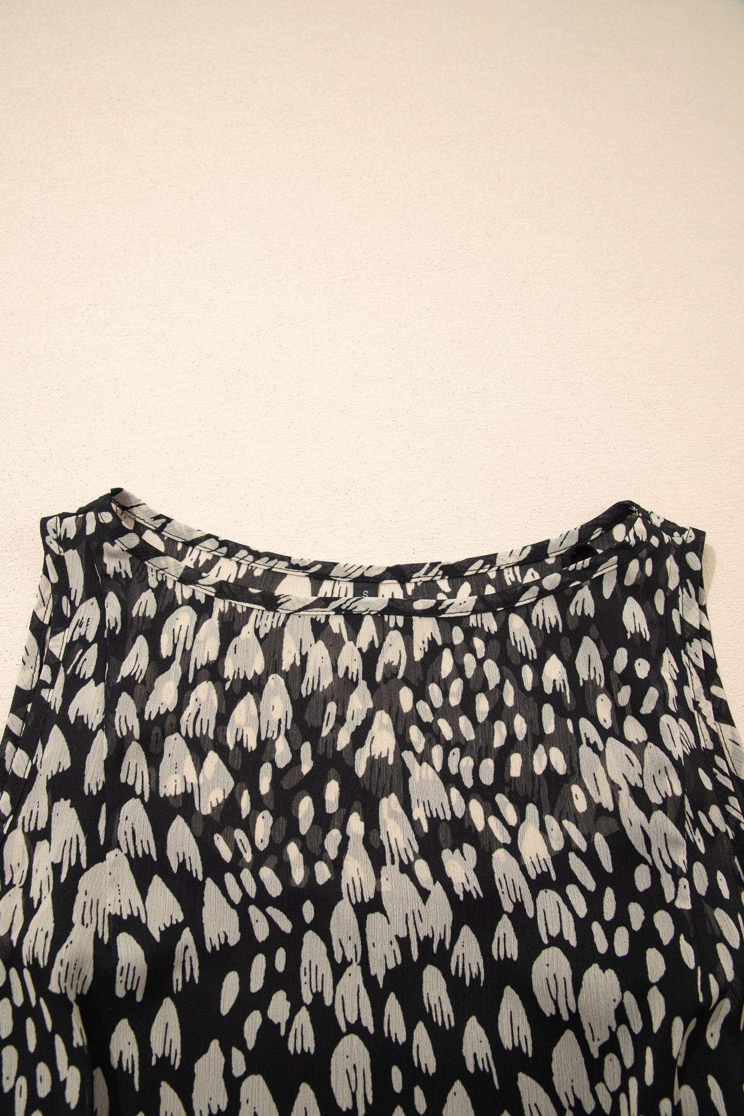 Black Printed Sleeveless Maxi Dress S-XL