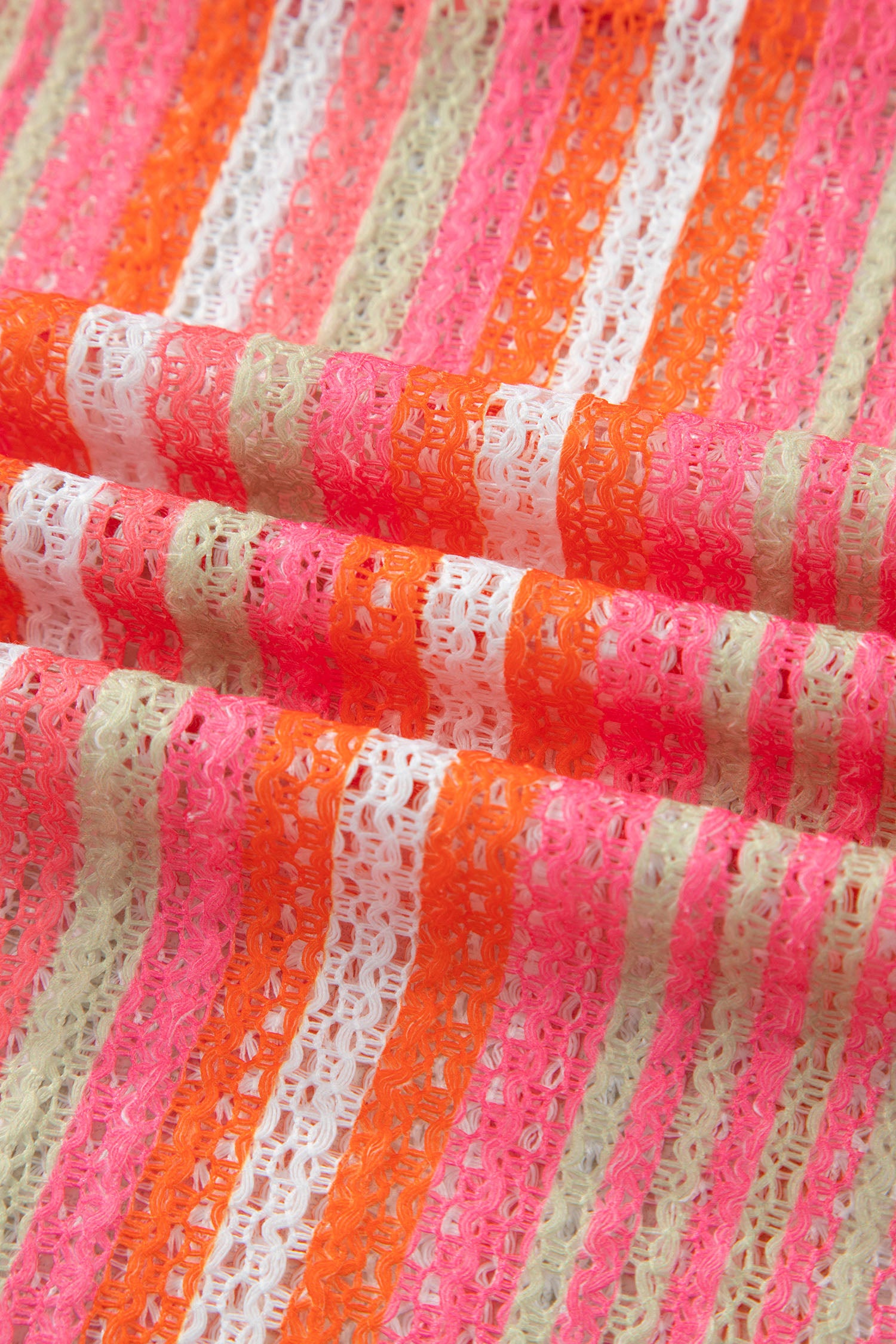 LivelyLooks Pink Stripe Maxi Dress Ruffled Straps Ribbon Knot Boho S-XL women's fashion