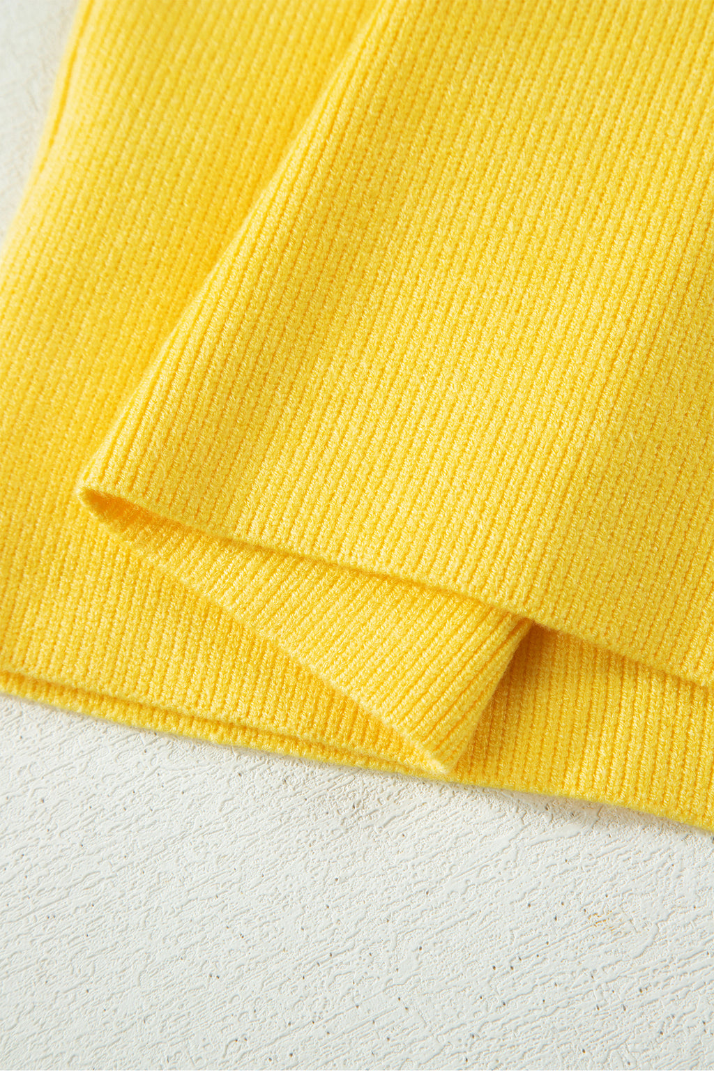 Women's White Yellow Sleeveless Knit Button Sweater Vest Pockets S-XL at LivelyLooks