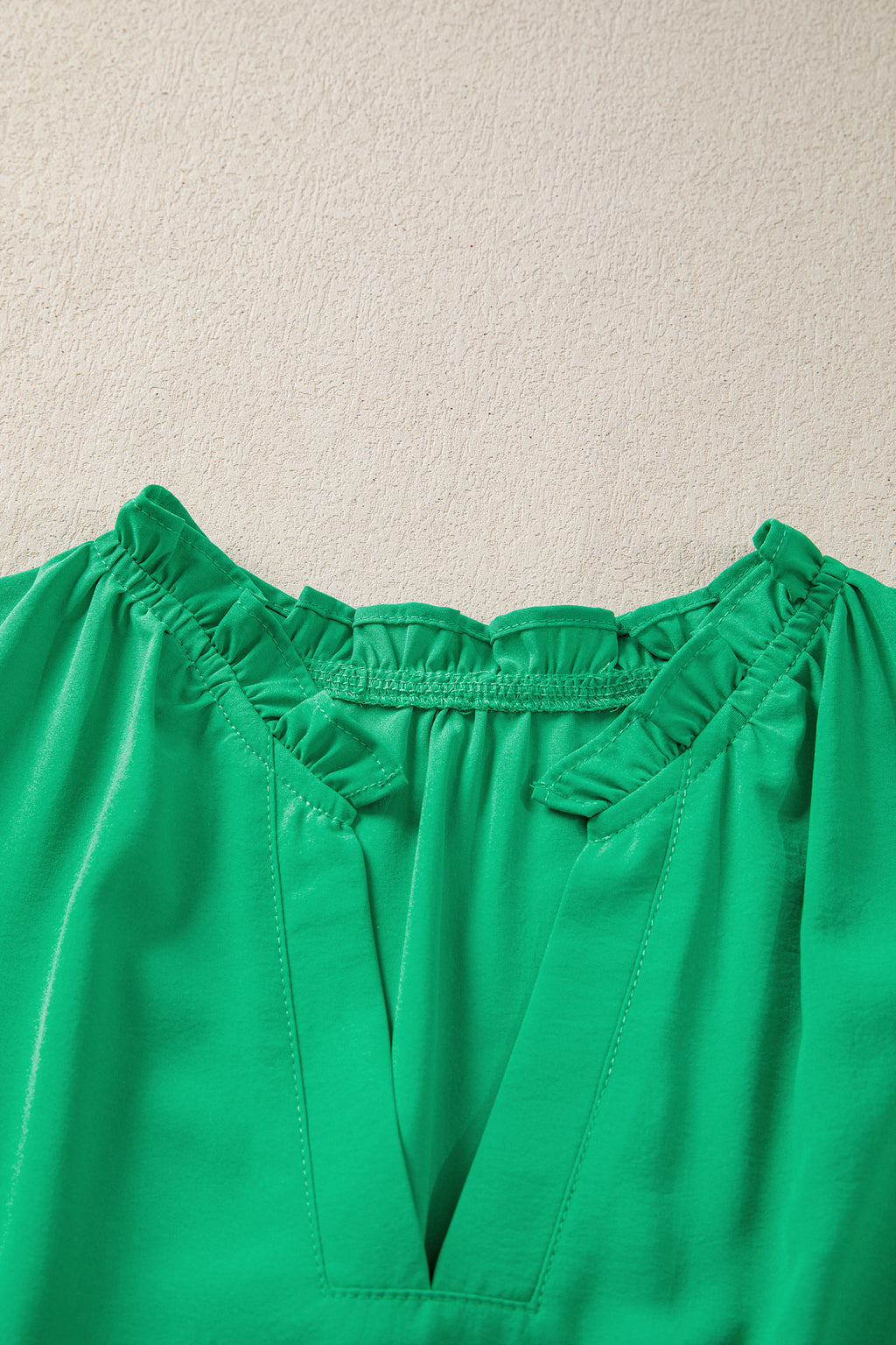 Women's Solid Colour V Neck Puff Sleeve High Waist Tiered Maxi Dress | S-XL at LivelyLooks