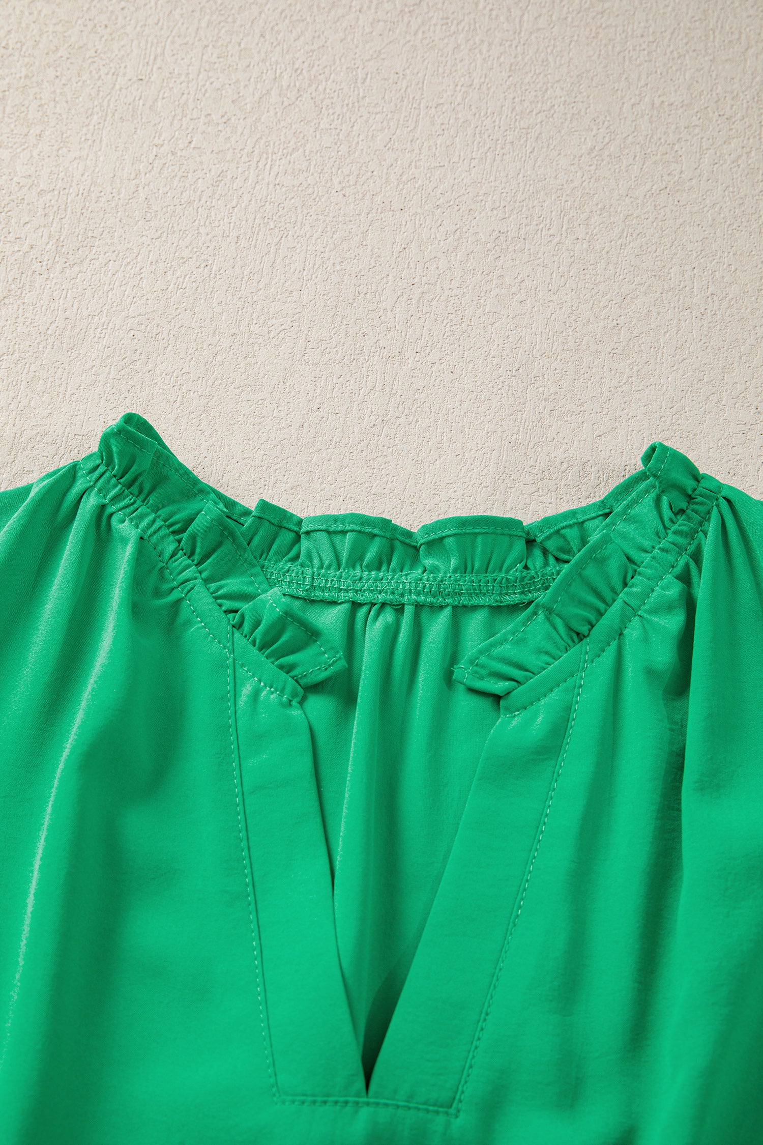 Women's Solid Colour V Neck Puff Sleeve High Waist Tiered Maxi Dress | S-XL at LivelyLooks