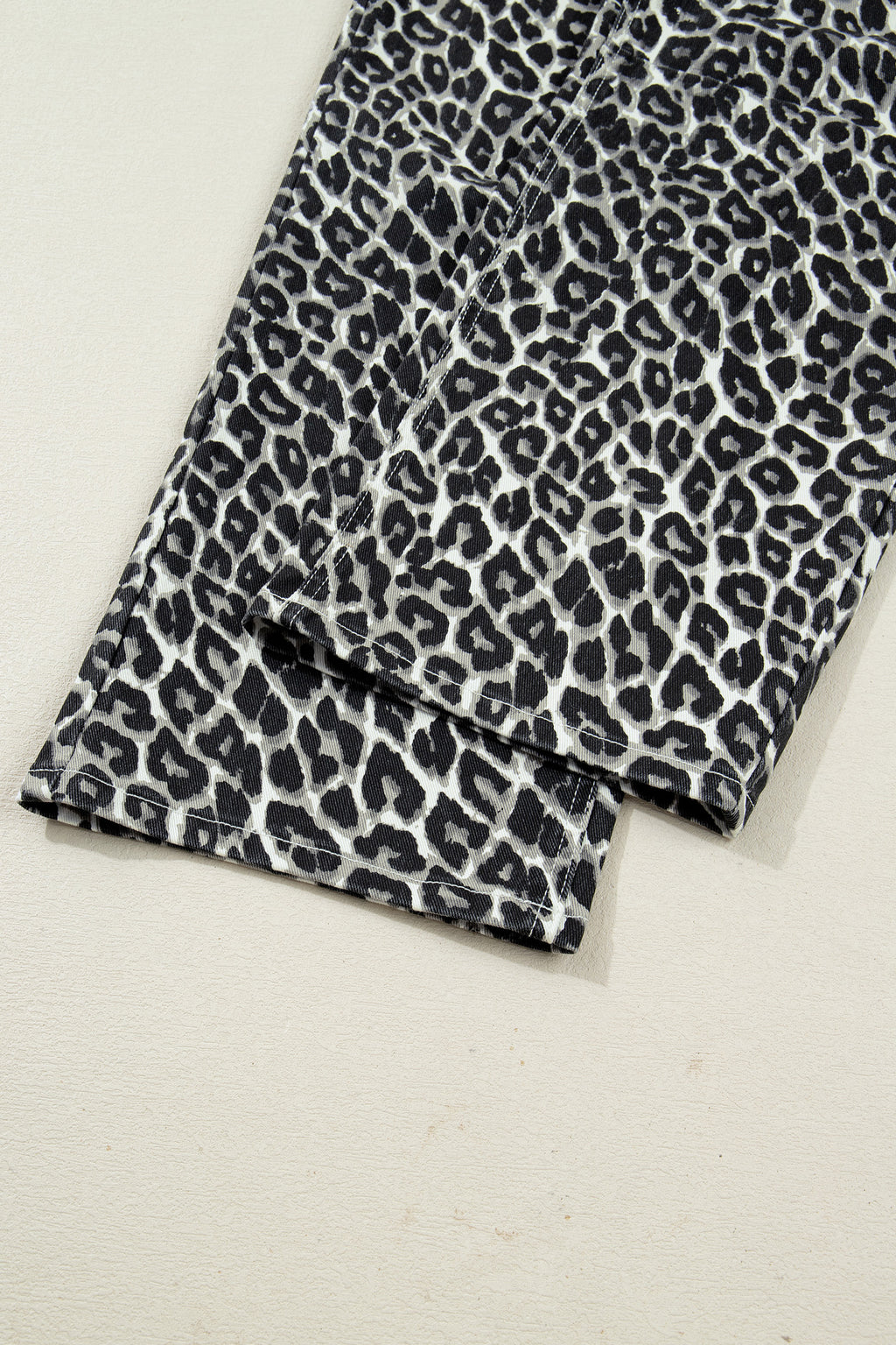 Shop Black Leopard Print Barrel Jeans UK 8-20 at LivelyLooks