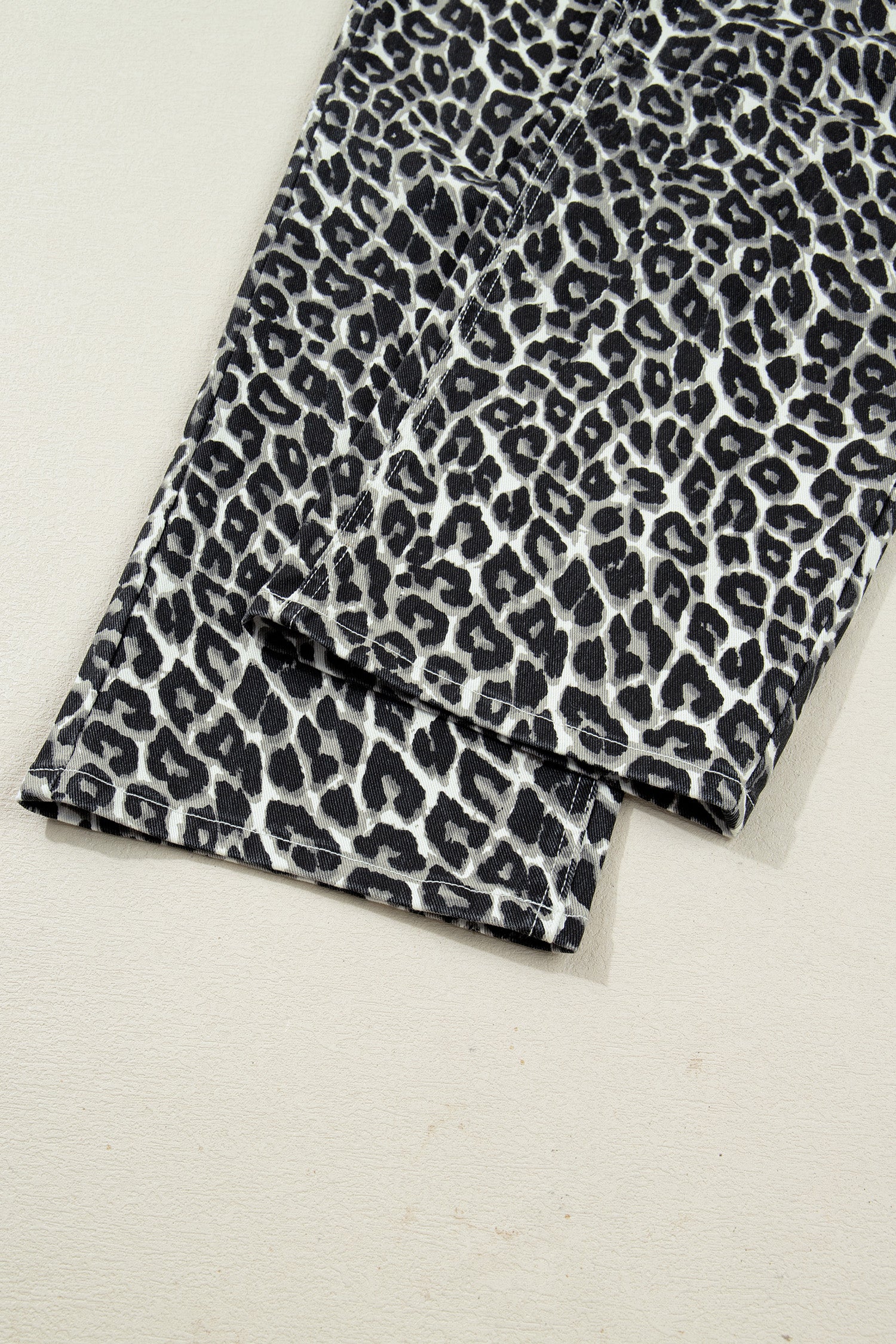 Shop Black Leopard Print Barrel Jeans UK 8-20 at LivelyLooks