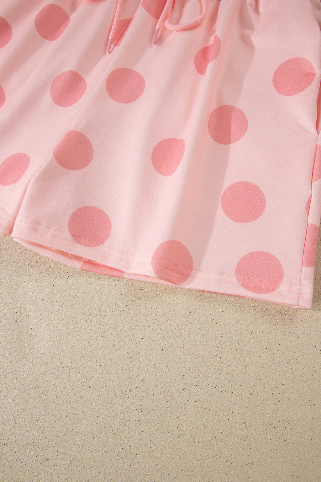Polka Dot Print Tee & Shorts Co-ord Set | Pink, Black & Sky Blue