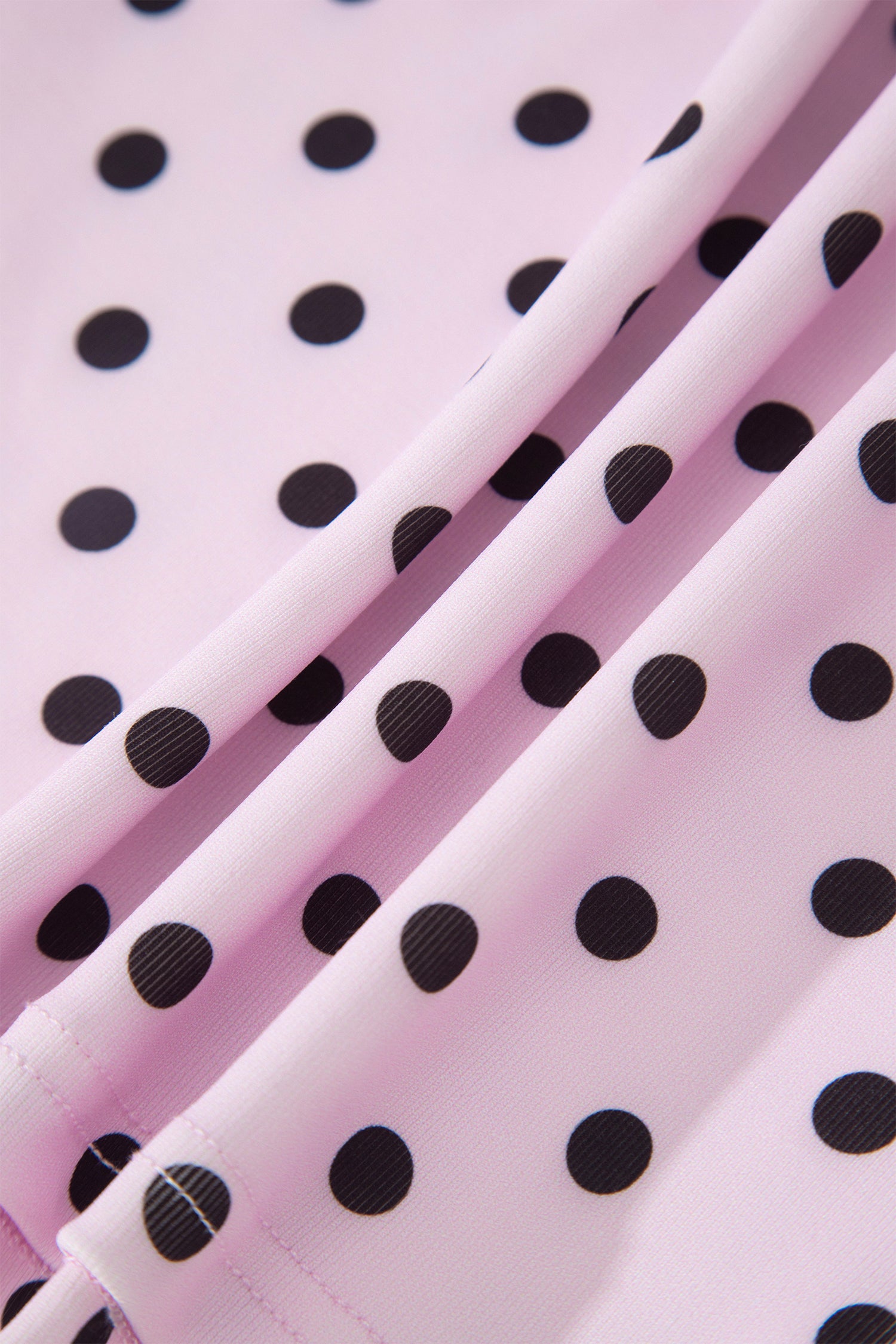 Polka Dot Halter Co-ord Short Set Drawstring Elastic Waist | Brown & Pink