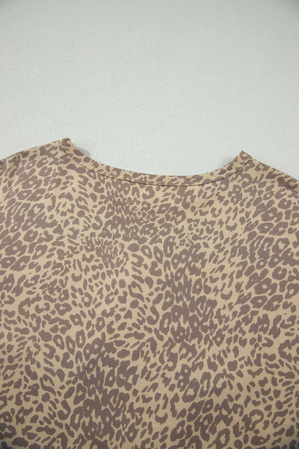 LivelyLooks Khaki Leopard Retro Studded Star Patch Loose Tee Animal Print T-Shirt Boho Top women's fashion