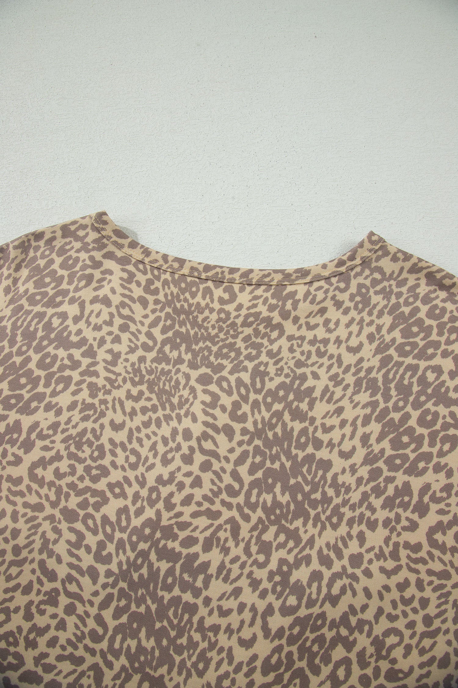 LivelyLooks Khaki Leopard Retro Studded Star Patch Loose Tee Animal Print T-Shirt Boho Top women's fashion